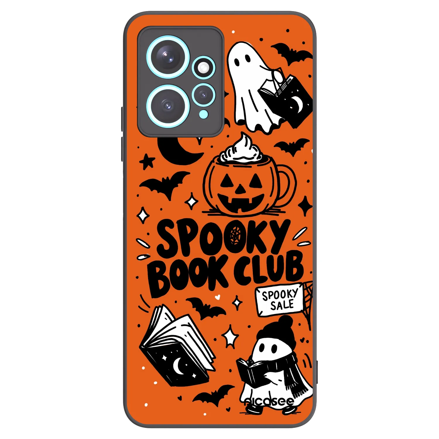 Picasee silikonski črni ovitek za Xiaomi Redmi Note 12 4G - Spooky book club