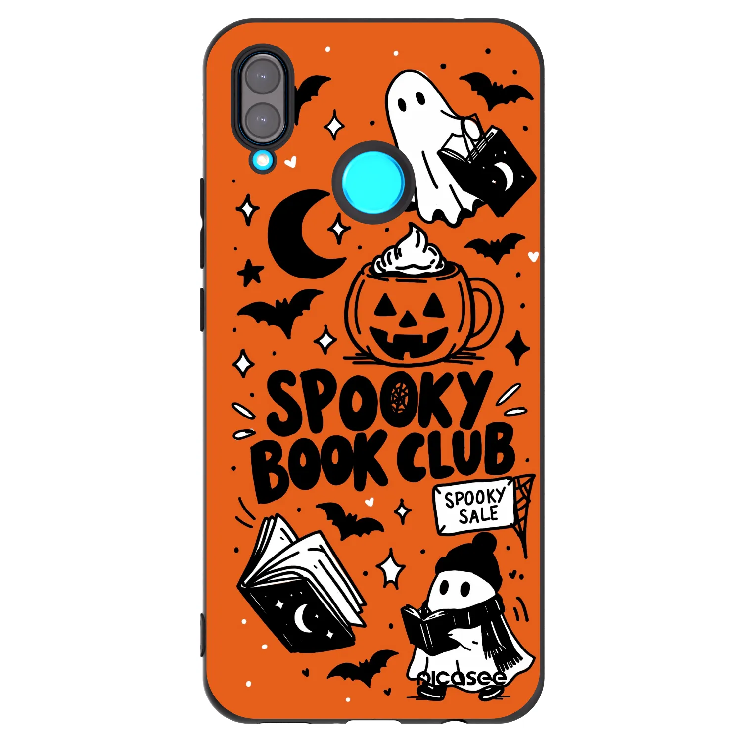 Picasee silikonski črni ovitek za Huawei Nova 3i - Spooky book club