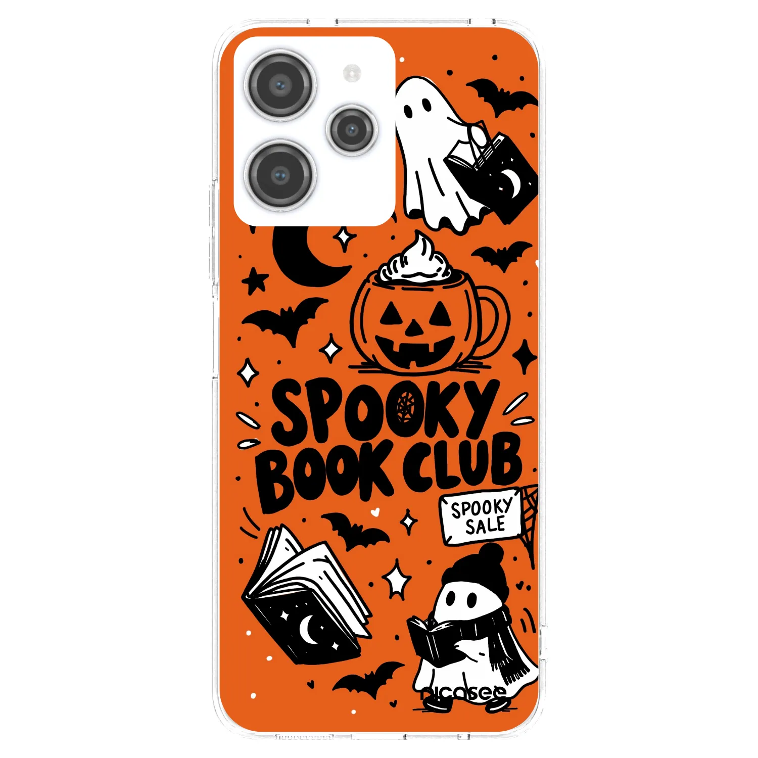 Picasee silikonski prozorni ovitek za Xiaomi Redmi 12 4G - Spooky book club