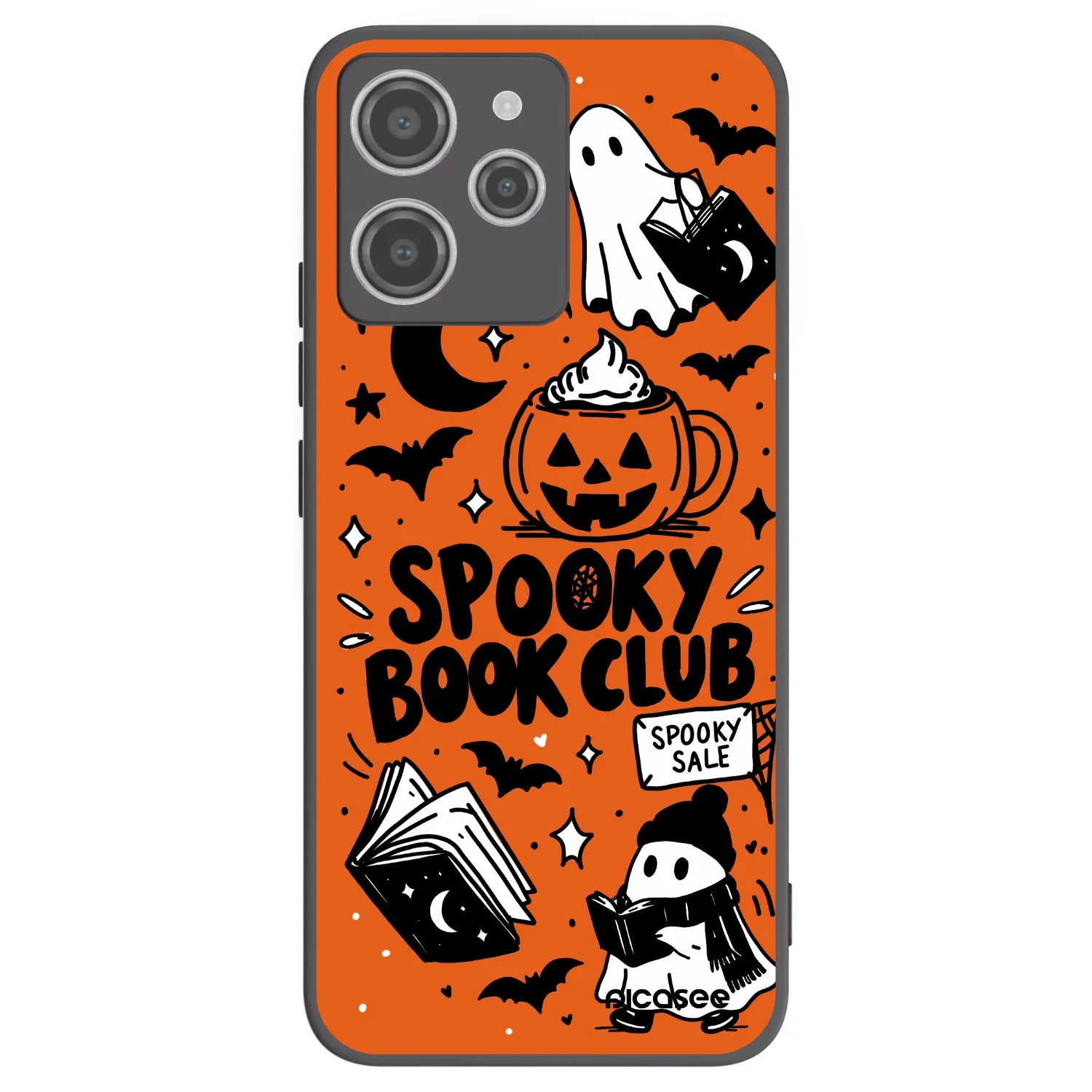Picasee silikonski črni ovitek za Xiaomi Redmi 12 4G - Spooky book club