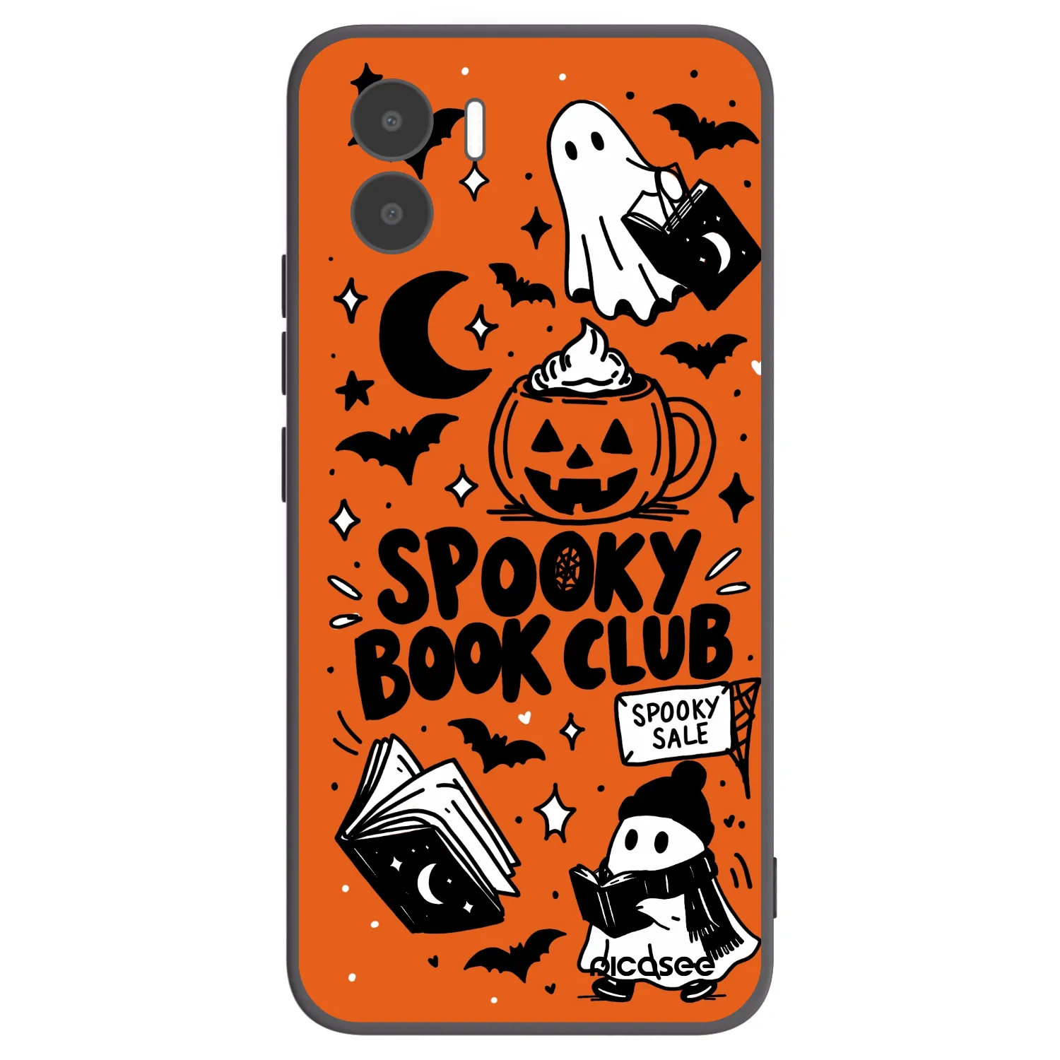 Picasee silikonski črni ovitek za Xiaomi Redmi A2 - Spooky book club
