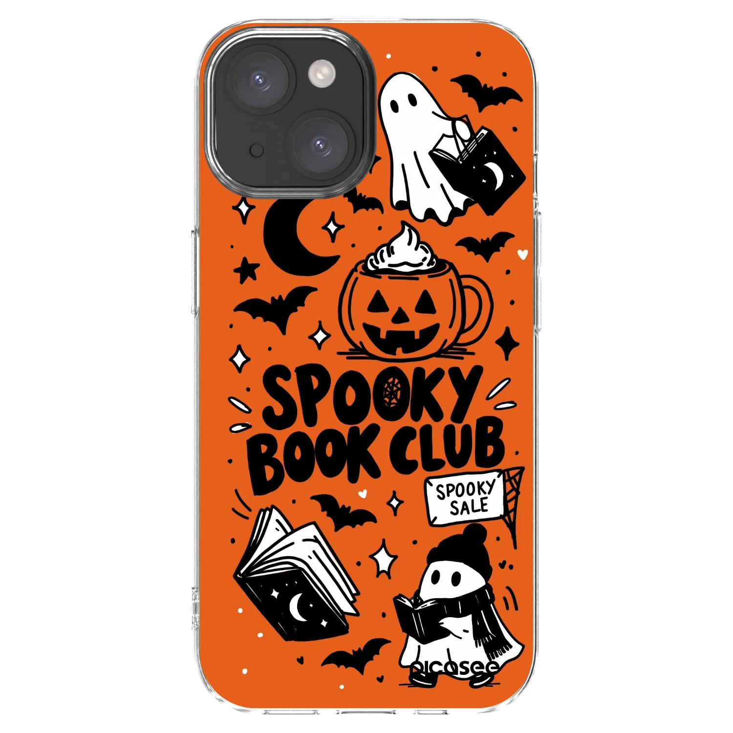 Picasee silikonski prozorni ovitek za Apple iPhone 15 - Spooky book club