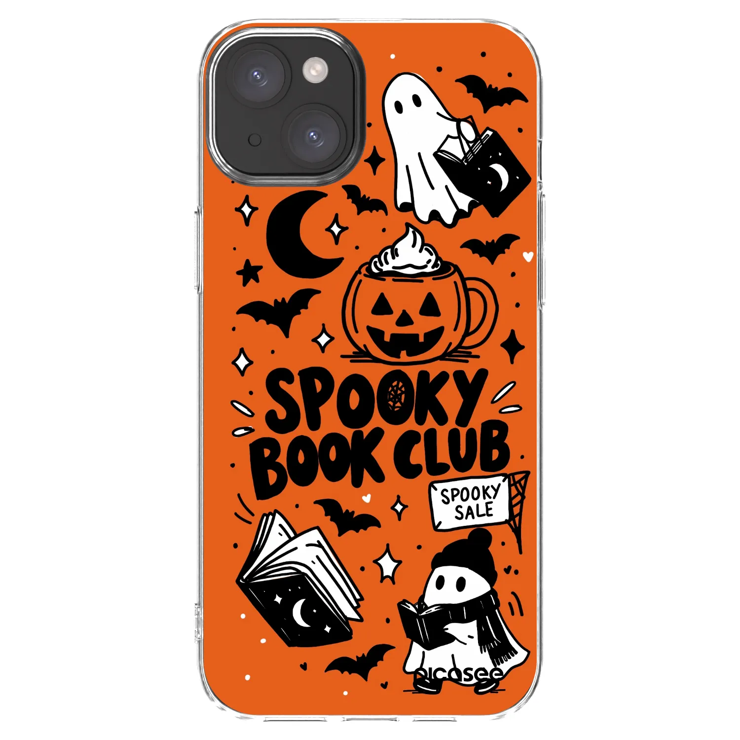 Picasee silikonski prozorni ovitek za Apple iPhone 15 Plus - Spooky book club
