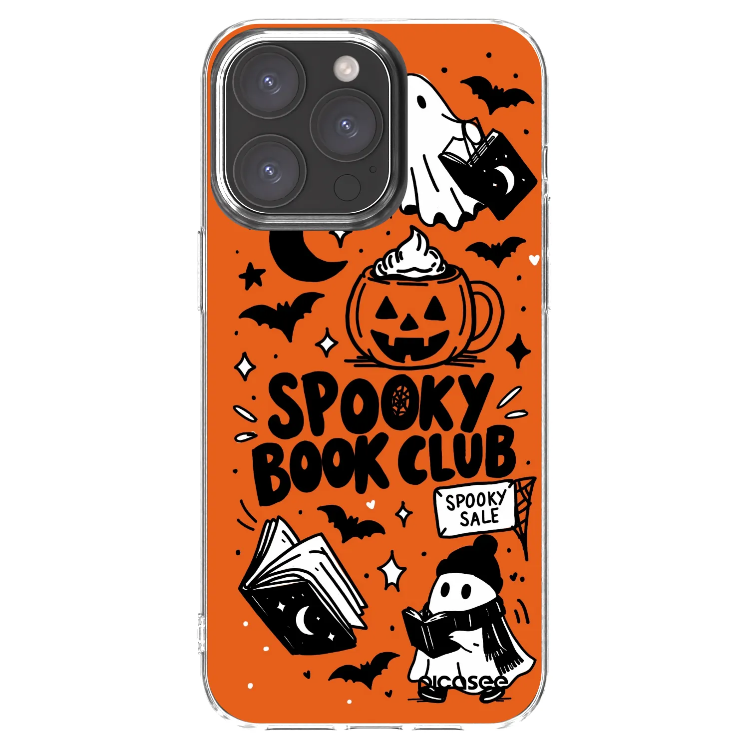 Picasee silikonski prozorni ovitek za Apple iPhone 15 Pro Max - Spooky book club