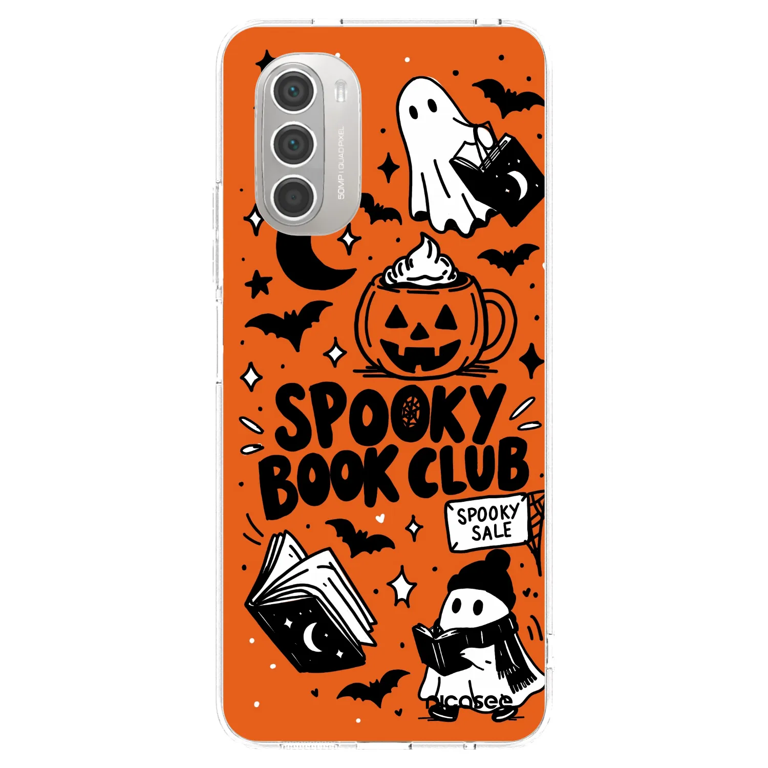 Picasee silikonski prozorni ovitek za Motorola Moto G51 - Spooky book club