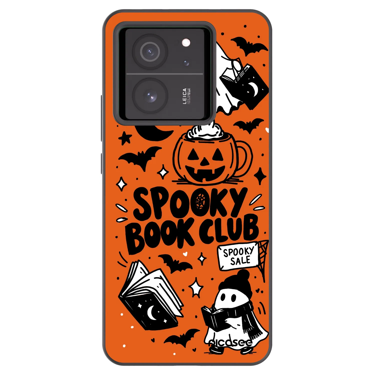 Picasee silikonski črni ovitek za Xiaomi 13T Pro - Spooky book club