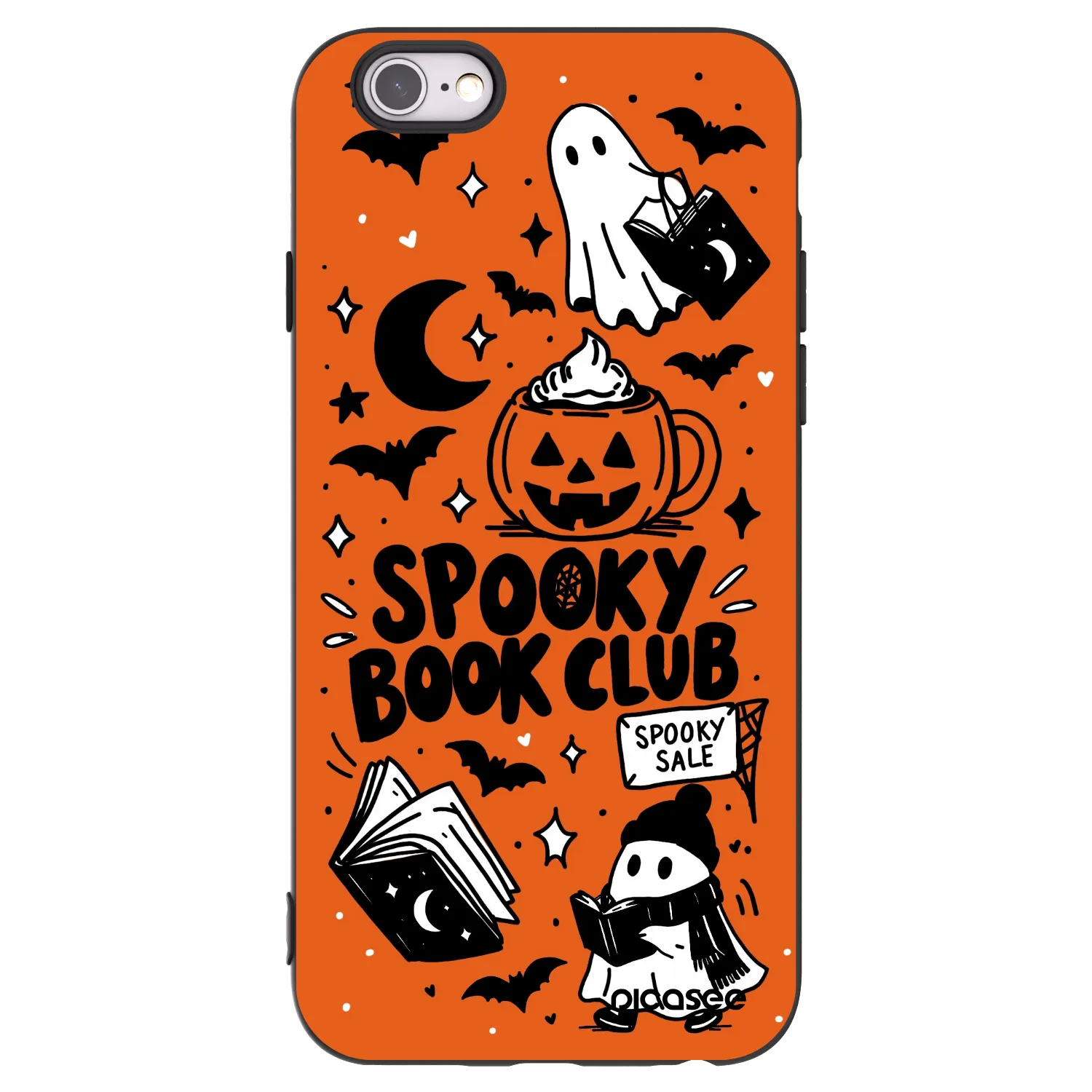 Picasee silikonski črni ovitek za Apple iPhone 6/6S - Spooky book club