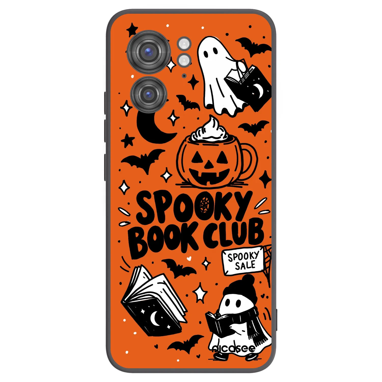 Picasee silikonski črni ovitek za Motorola Edge 40 - Spooky book club