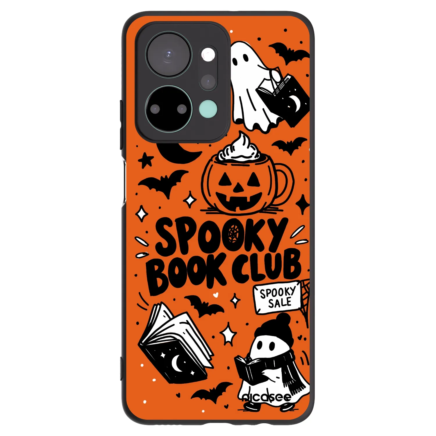 Picasee silikonski črni ovitek za Honor X7a - Spooky book club