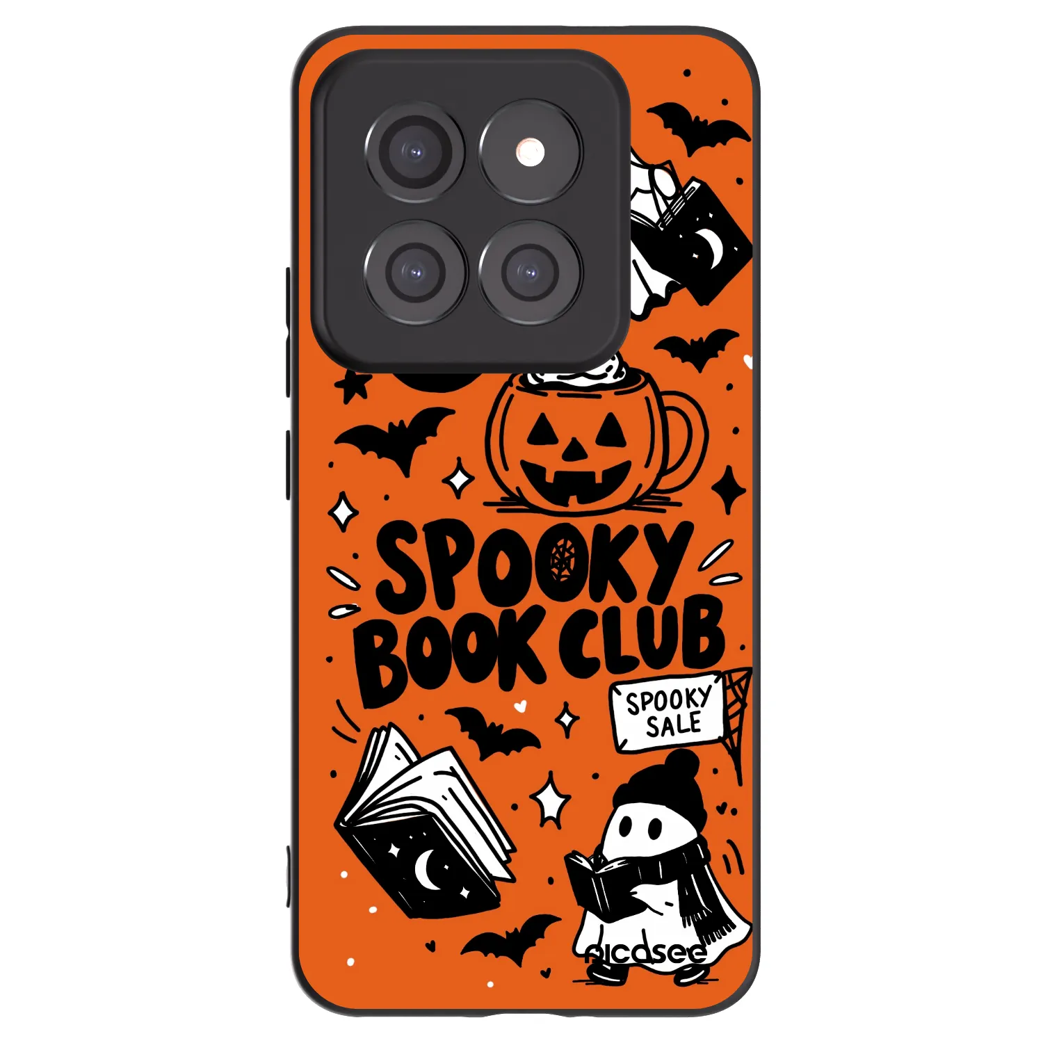 Picasee silikonski črni ovitek za Xiaomi 14 Pro - Spooky book club