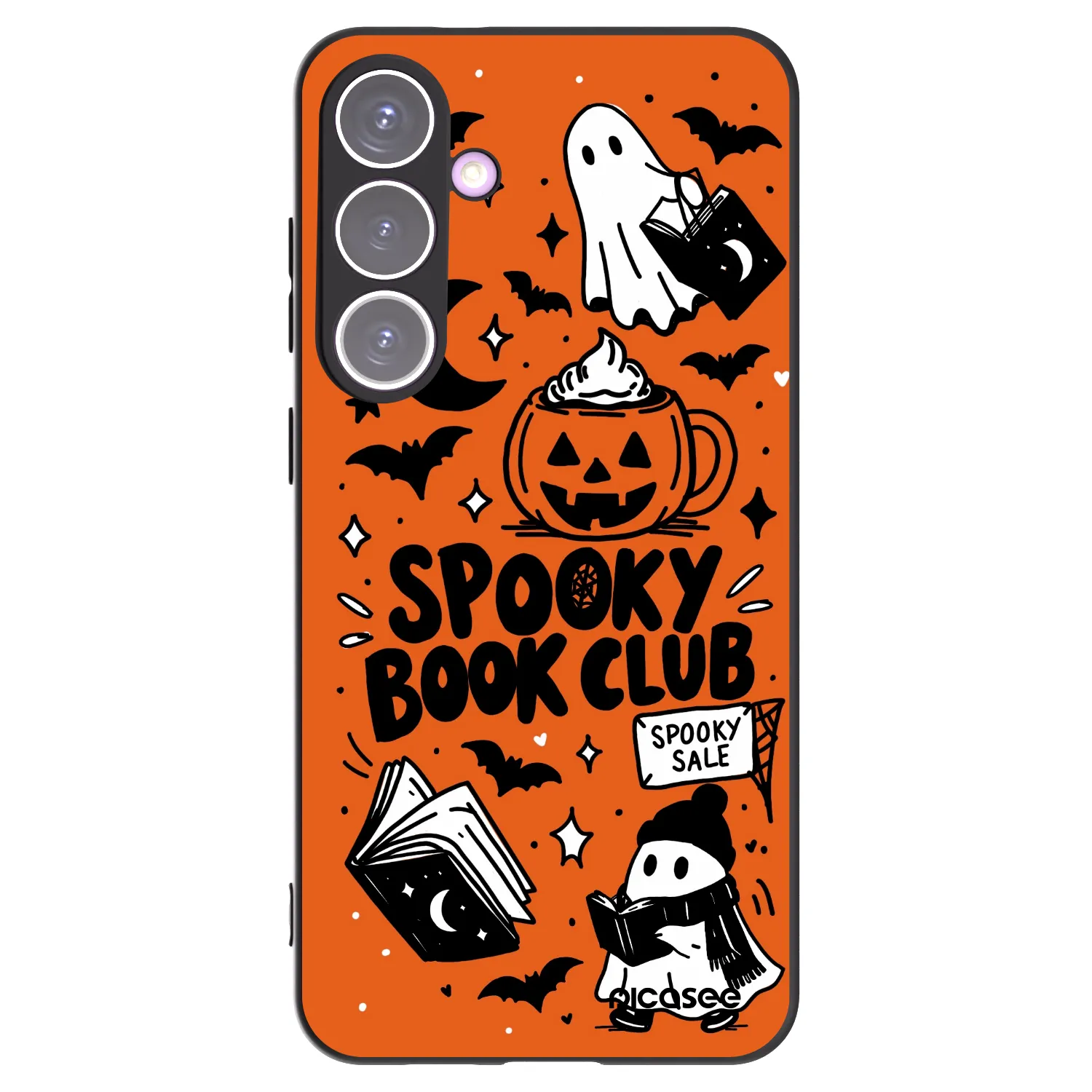 Picasee silikonski črni ovitek za Samsung Galaxy S24+ S926B 5G - Spooky book club
