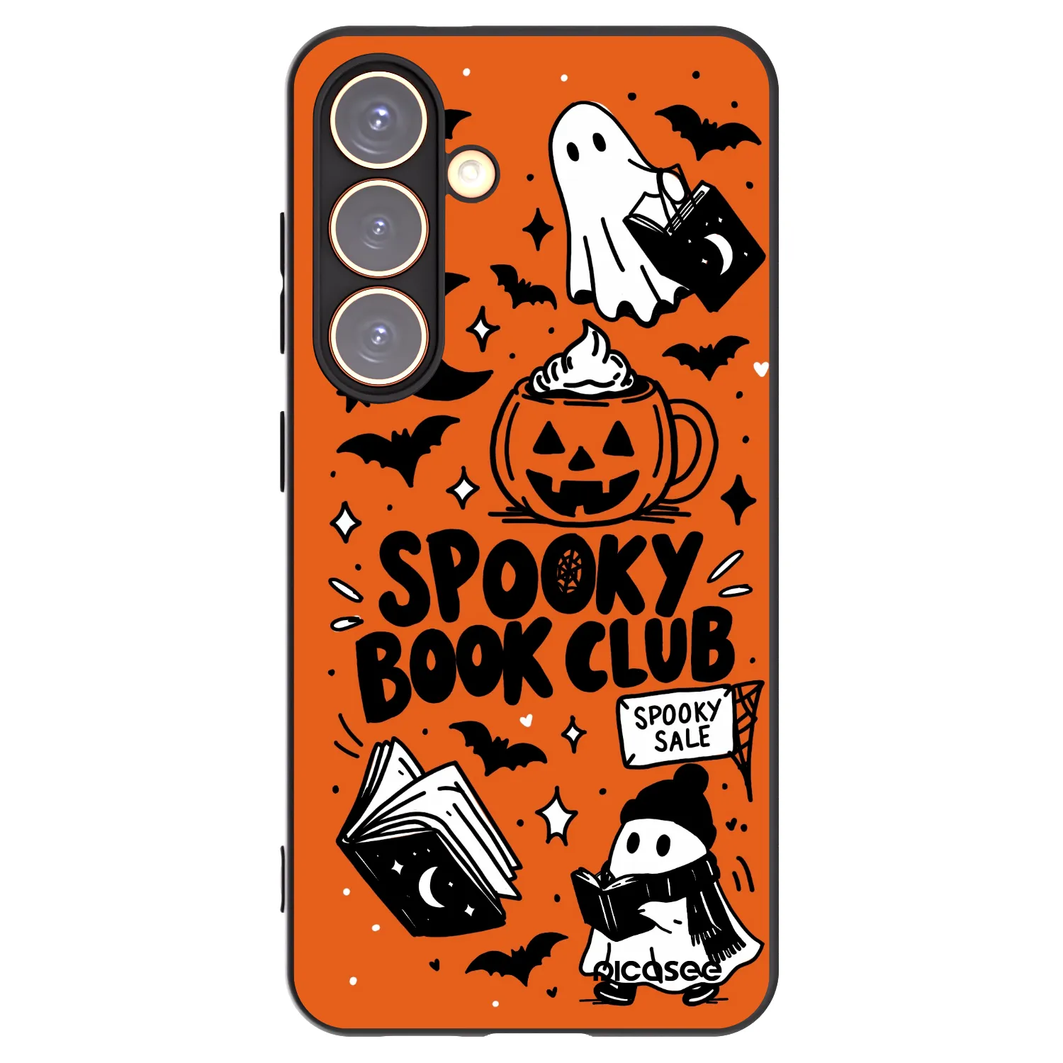 Picasee silikonski črni ovitek za Samsung Galaxy S24 S921B 5G - Spooky book club