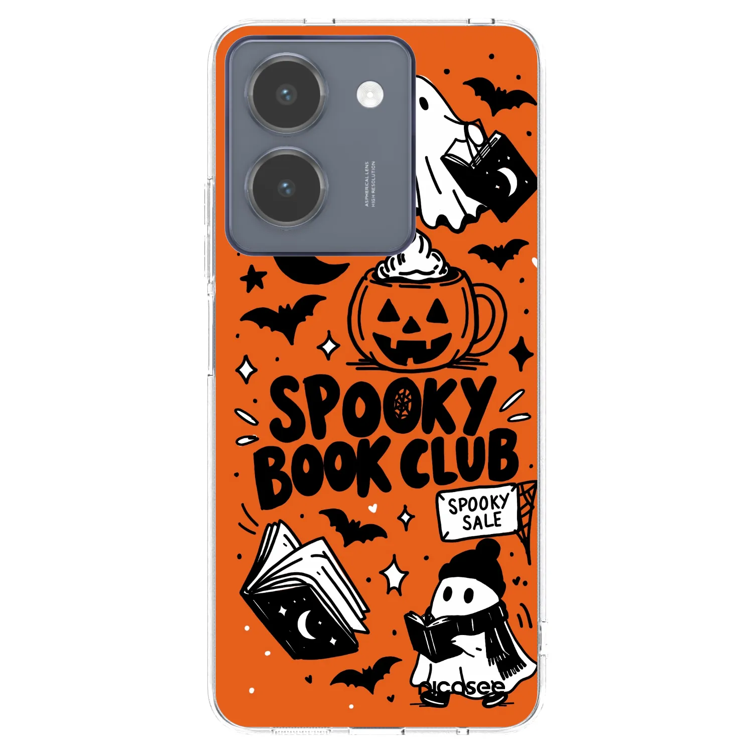 Picasee silikonski prozorni ovitek za Vivo Y36 4G - Spooky book club