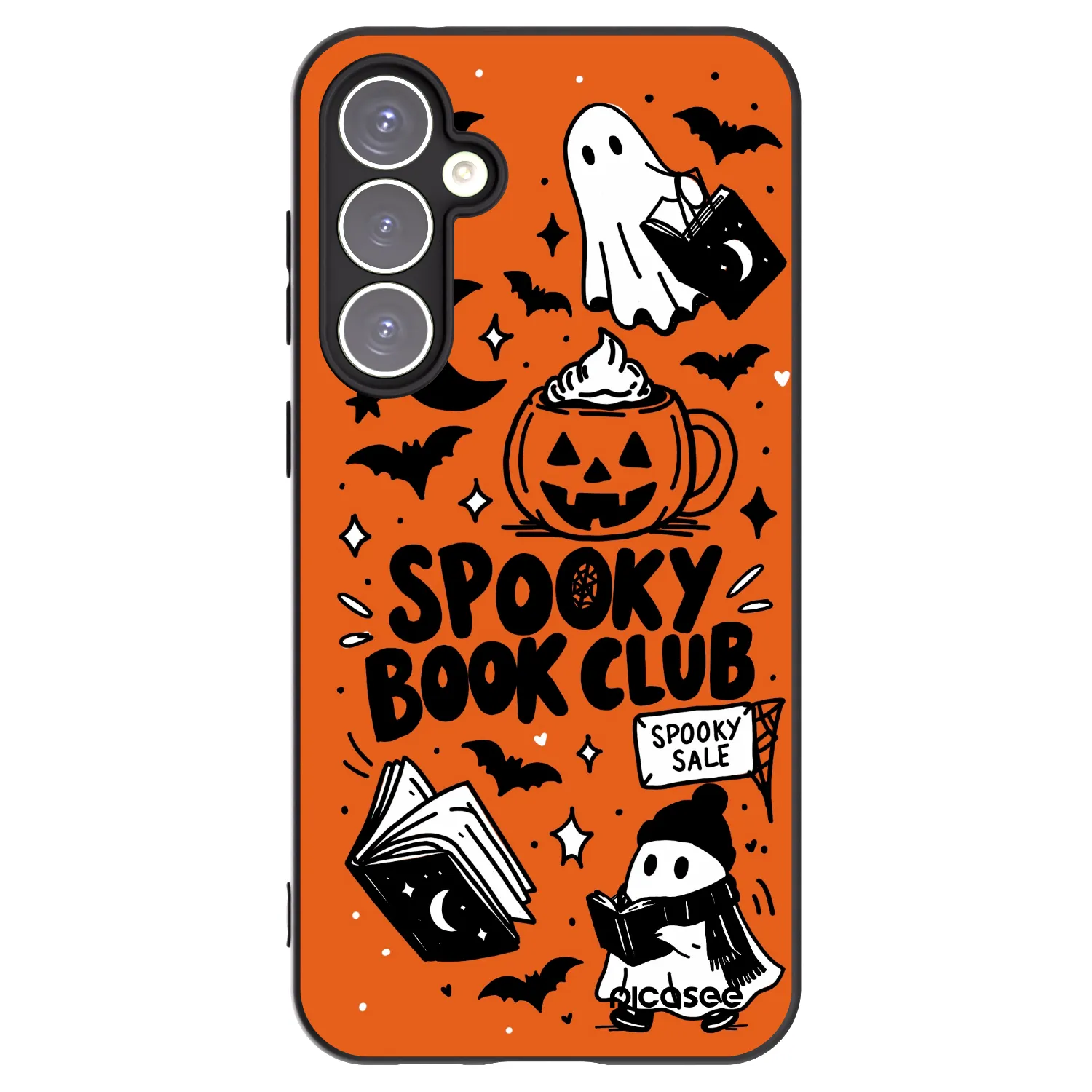 Picasee silikonski črni ovitek za Samsung Galaxy S23 FE S711B - Spooky book club