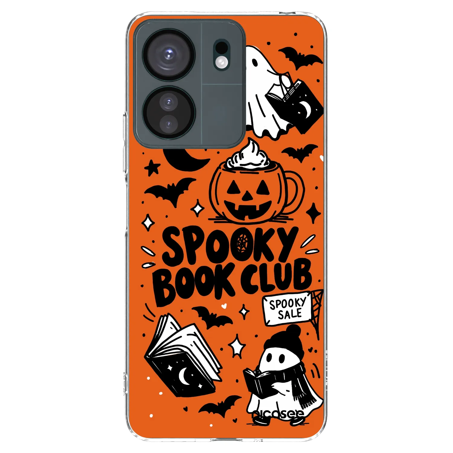 Picasee silikonski prozorni ovitek za Xiaomi Redmi 13C 4G - Spooky book club