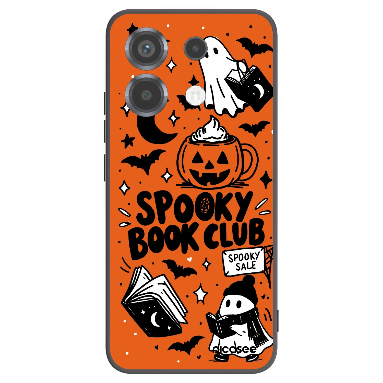 Picasee silikonski črni ovitek za Xiaomi Poco X6 - Spooky book club
