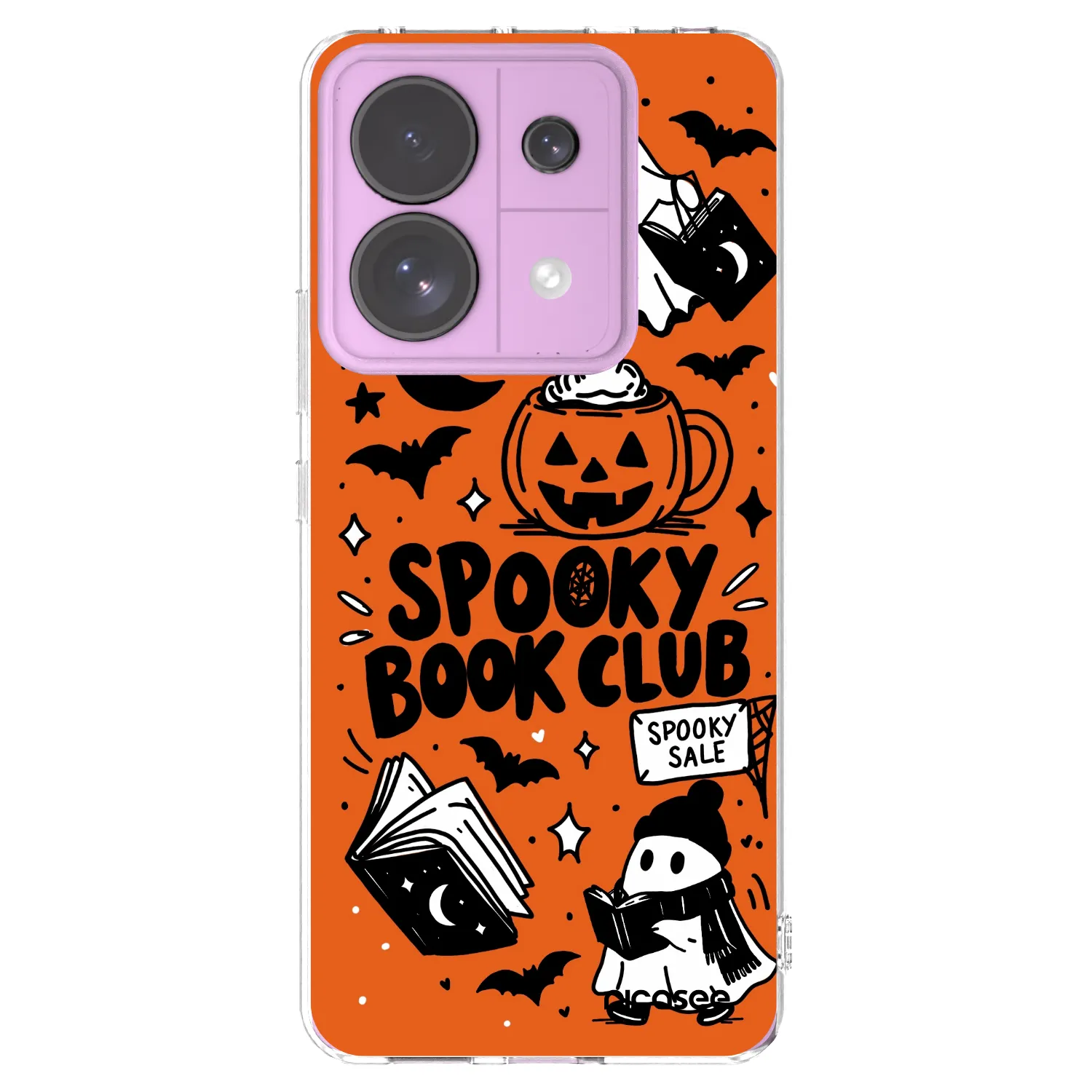 Picasee silikonski prozorni ovitek za Xiaomi Redmi Note 13 Pro 5G - Spooky book club