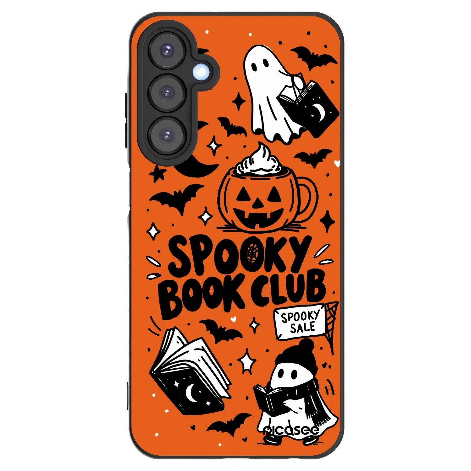 Picasee silikonski črni ovitek za Samsung Galaxy A25 A256B 5G - Spooky book club