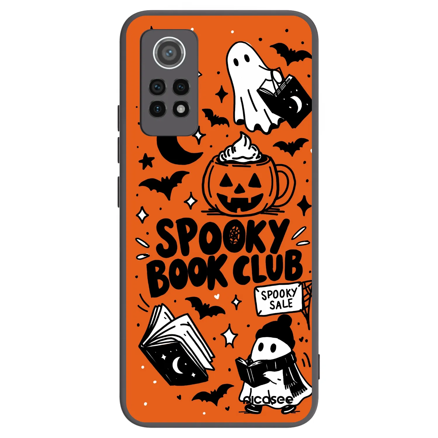 Picasee silikonski črni ovitek za Xiaomi Redmi Note 12 Pro 4G - Spooky book club