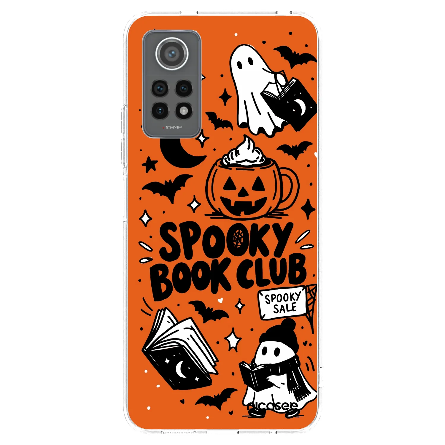 Picasee silikonski prozorni ovitek za Xiaomi Redmi Note 12 Pro 4G - Spooky book club