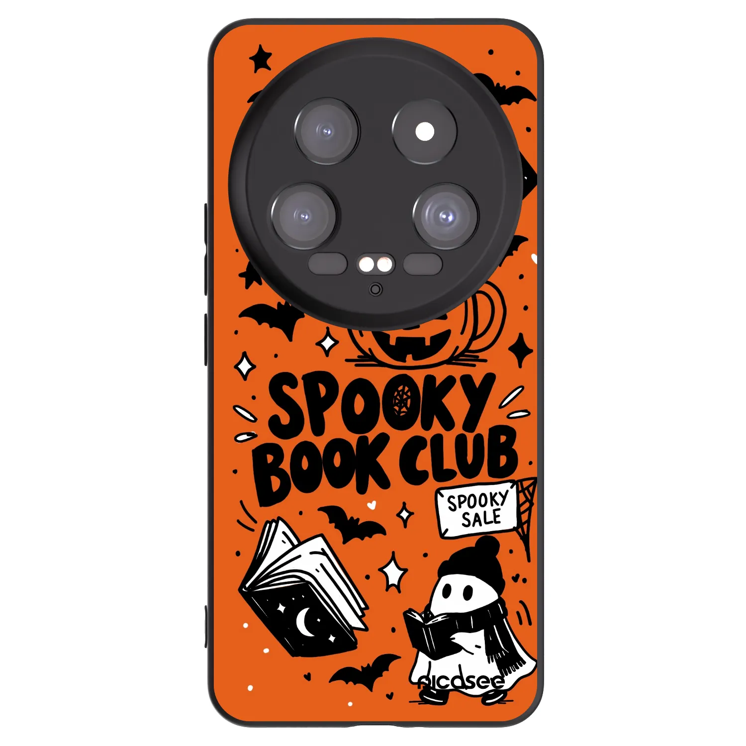 Picasee silikonski črni ovitek za Xiaomi 14 Ultra - Spooky book club