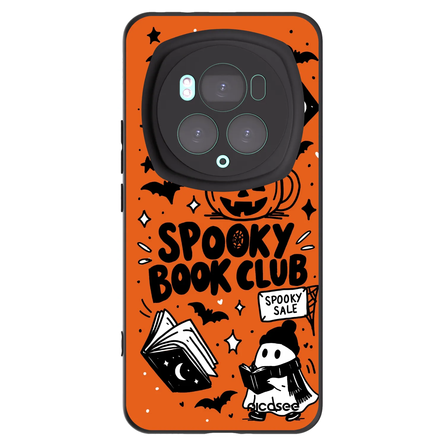 Picasee silikonski črni ovitek za Honor Magic6 Pro - Spooky book club