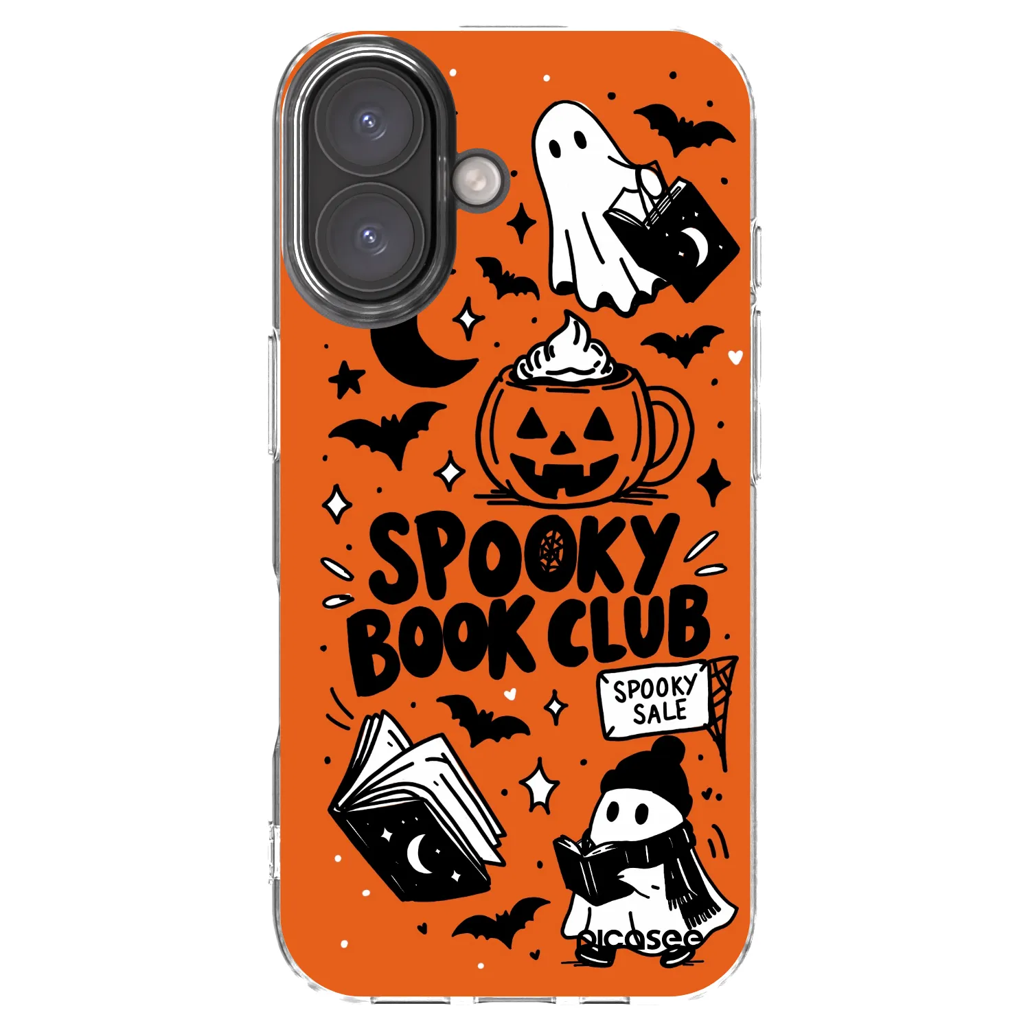 Picasee silikonski prozorni ovitek za Apple iPhone 16 - Spooky book club