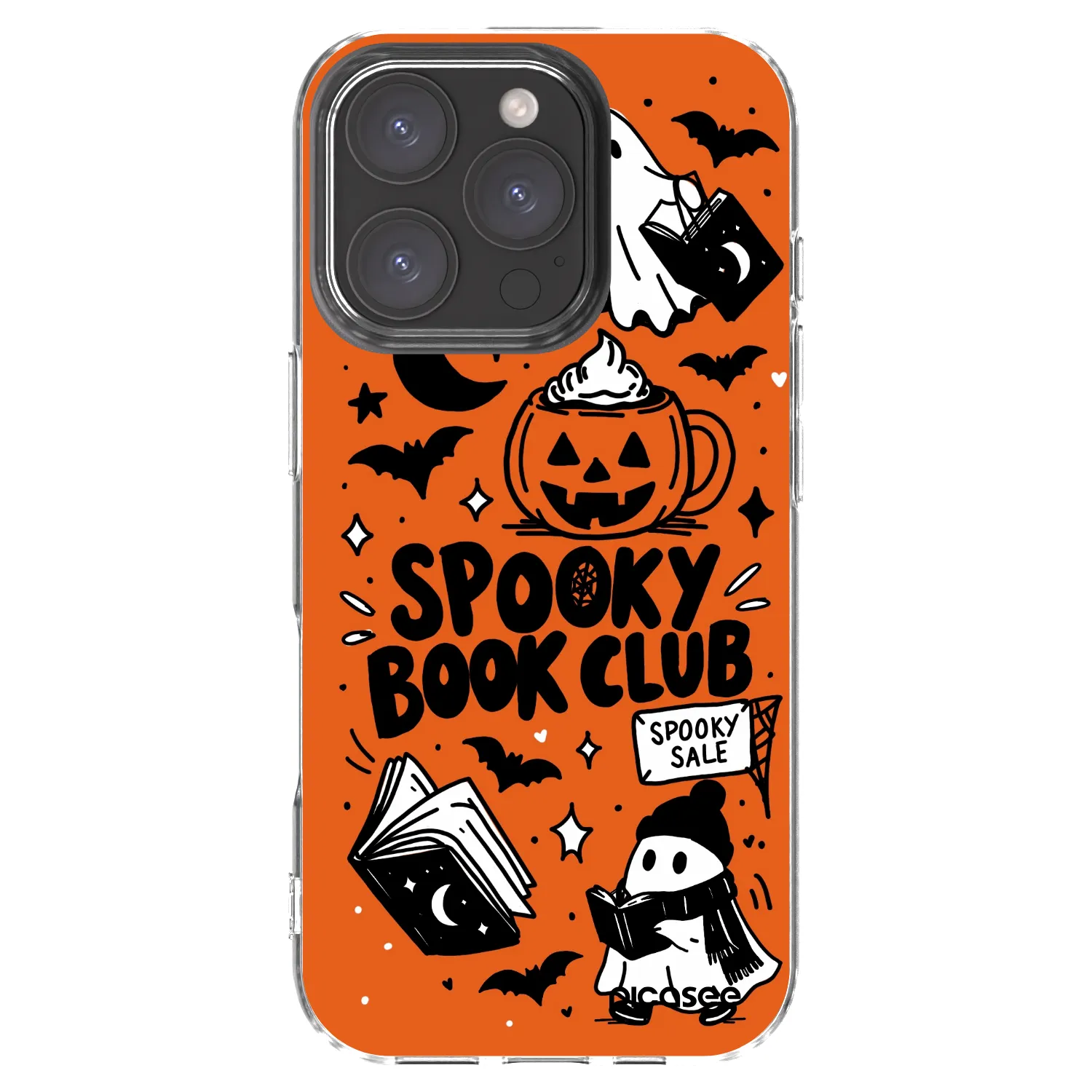 Picasee silikonski prozorni ovitek za Apple iPhone 16 Pro - Spooky book club