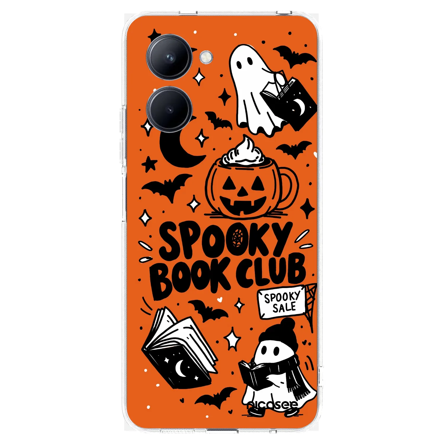 Picasee silikonski prozorni ovitek za Realme C33 (2023) - Spooky book club