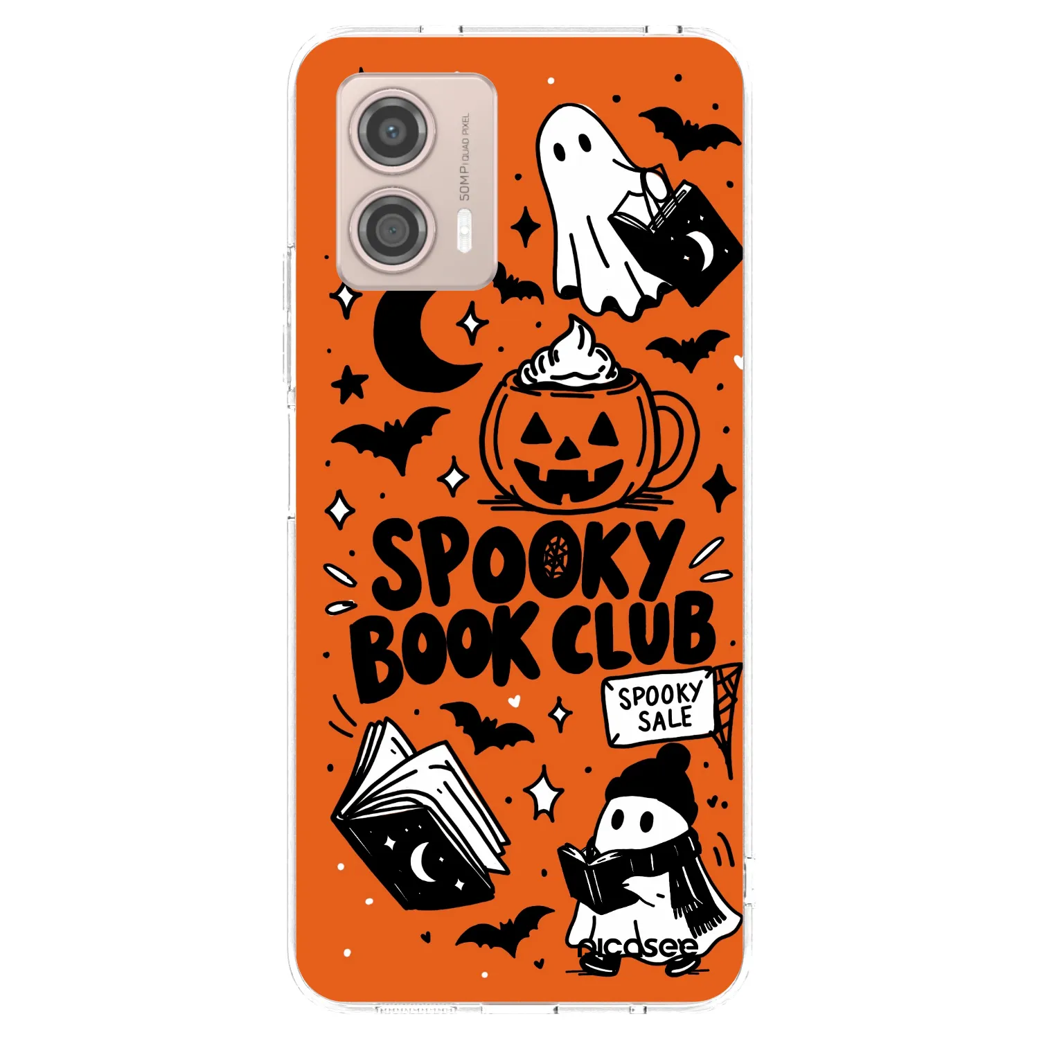 Picasee silikonski prozorni ovitek za Motorola Moto G53 5G - Spooky book club