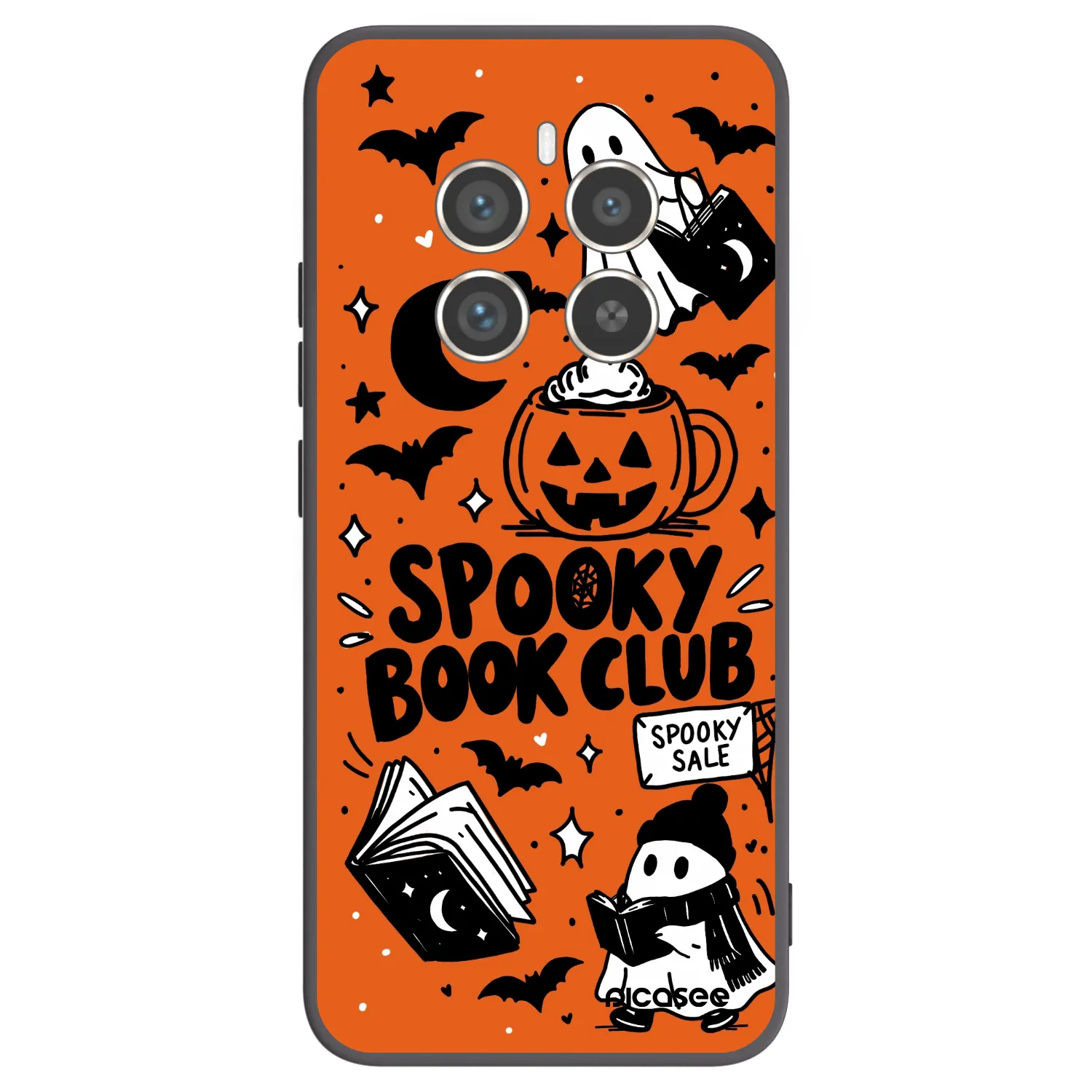 Picasee silikonski črni ovitek za Realme 12 Pro 5G - Spooky book club