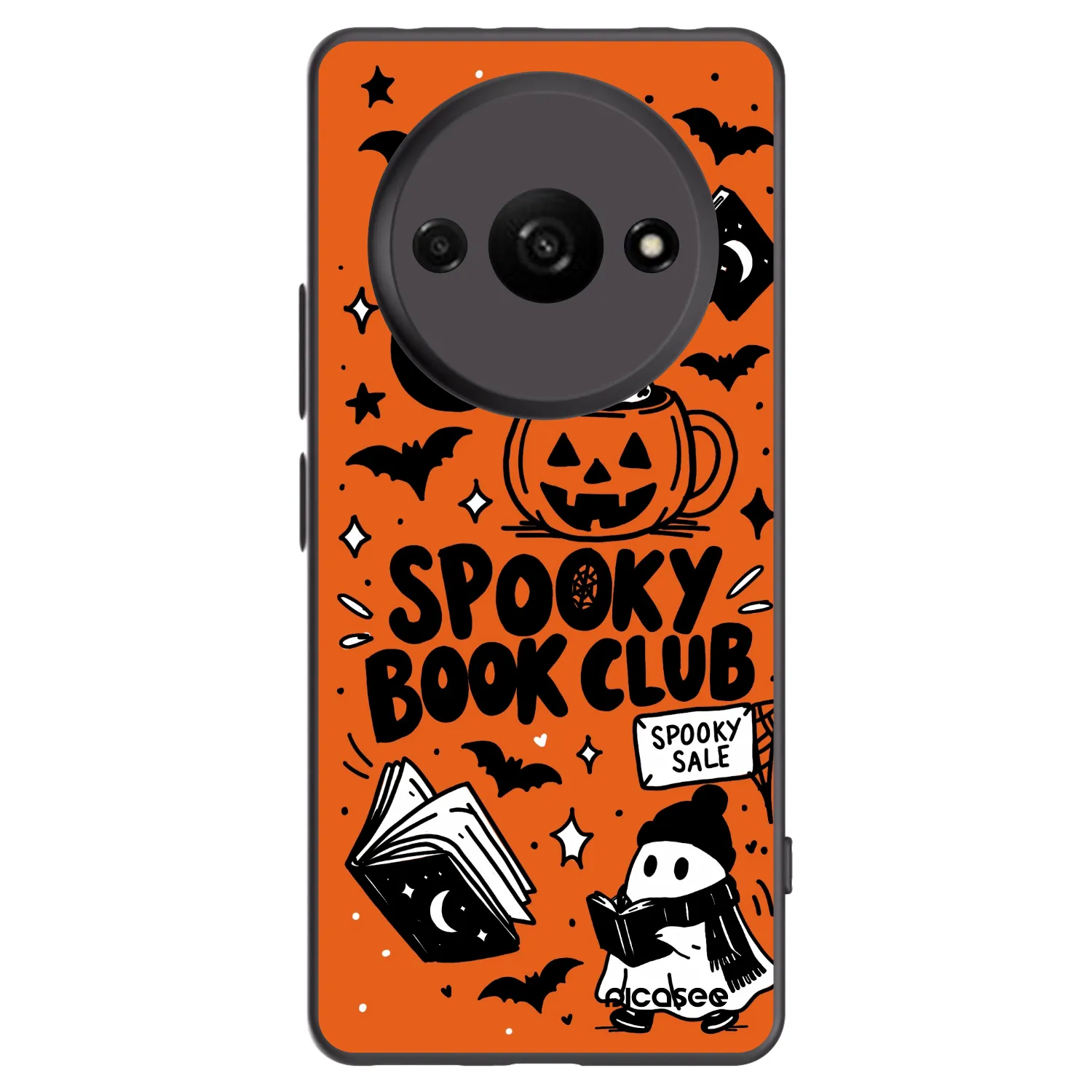 Picasee silikonski črni ovitek za Xiaomi Redmi A3 - Spooky book club