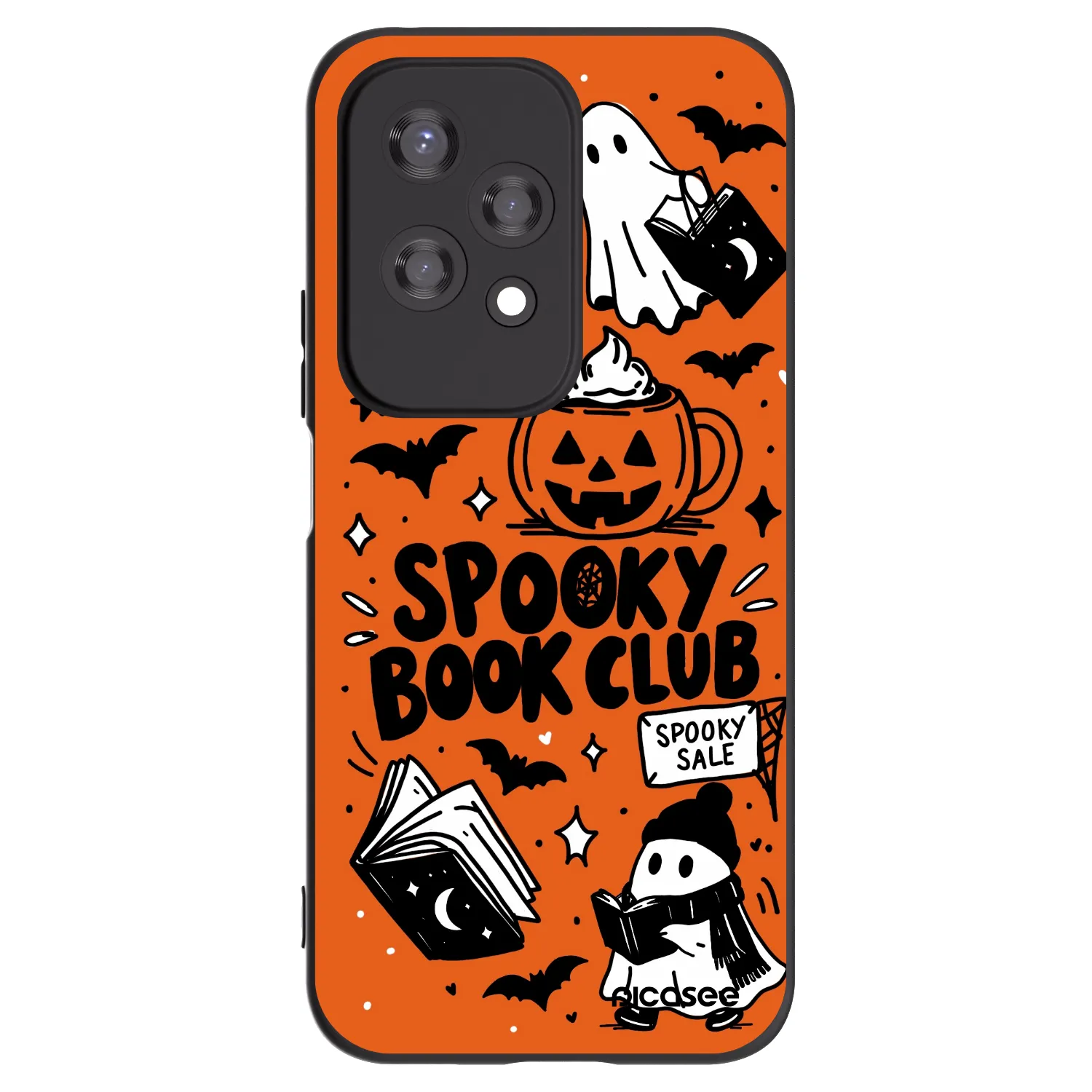 Picasee silikonski črni ovitek za Honor 200 Lite - Spooky book club