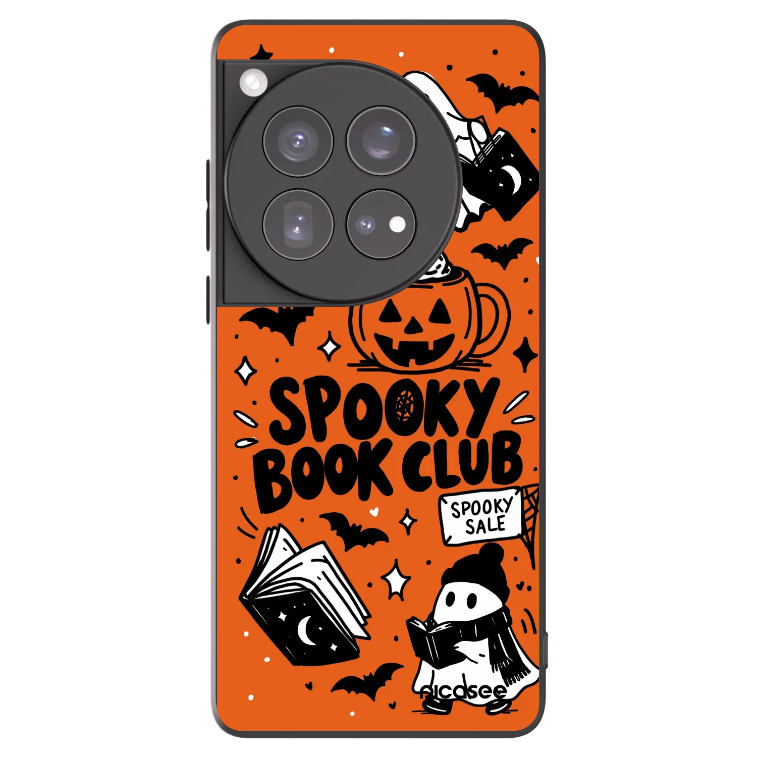 Picasee silikonski črni ovitek za OnePlus 12 5G - Spooky book club