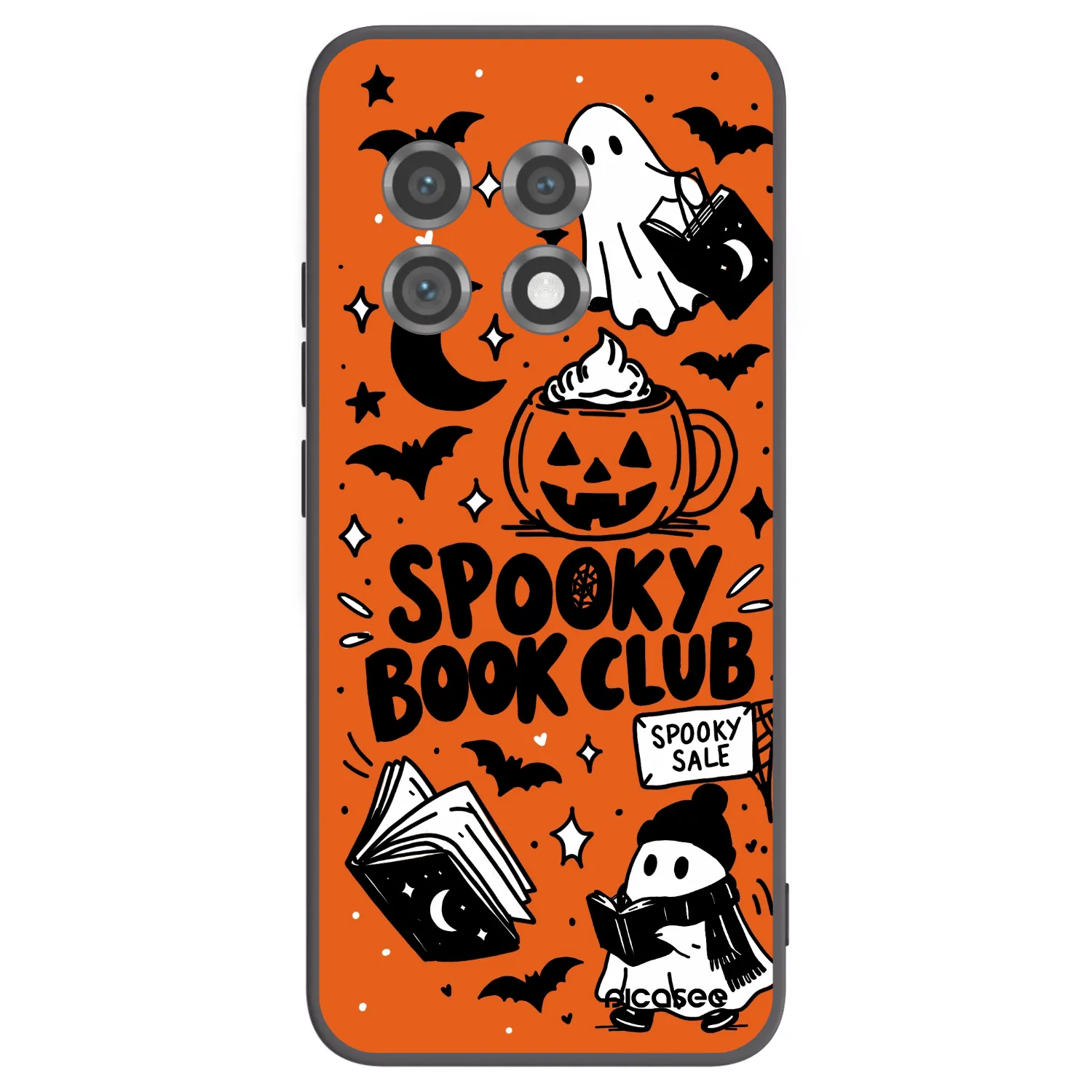 Picasee silikonski črni ovitek za OnePlus 11 5G - Spooky book club