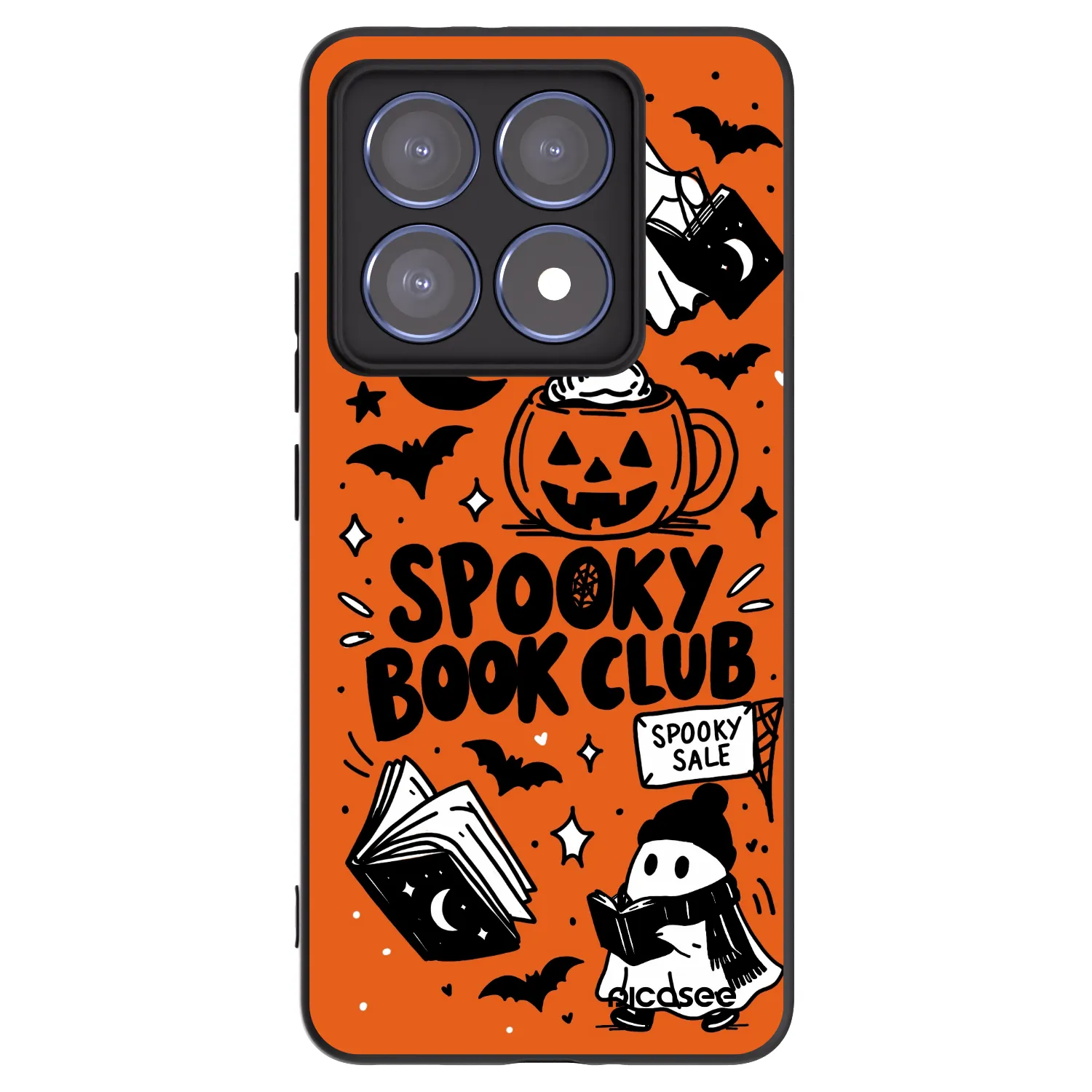 Picasee silikonski črni ovitek za Xiaomi 14T Pro - Spooky book club
