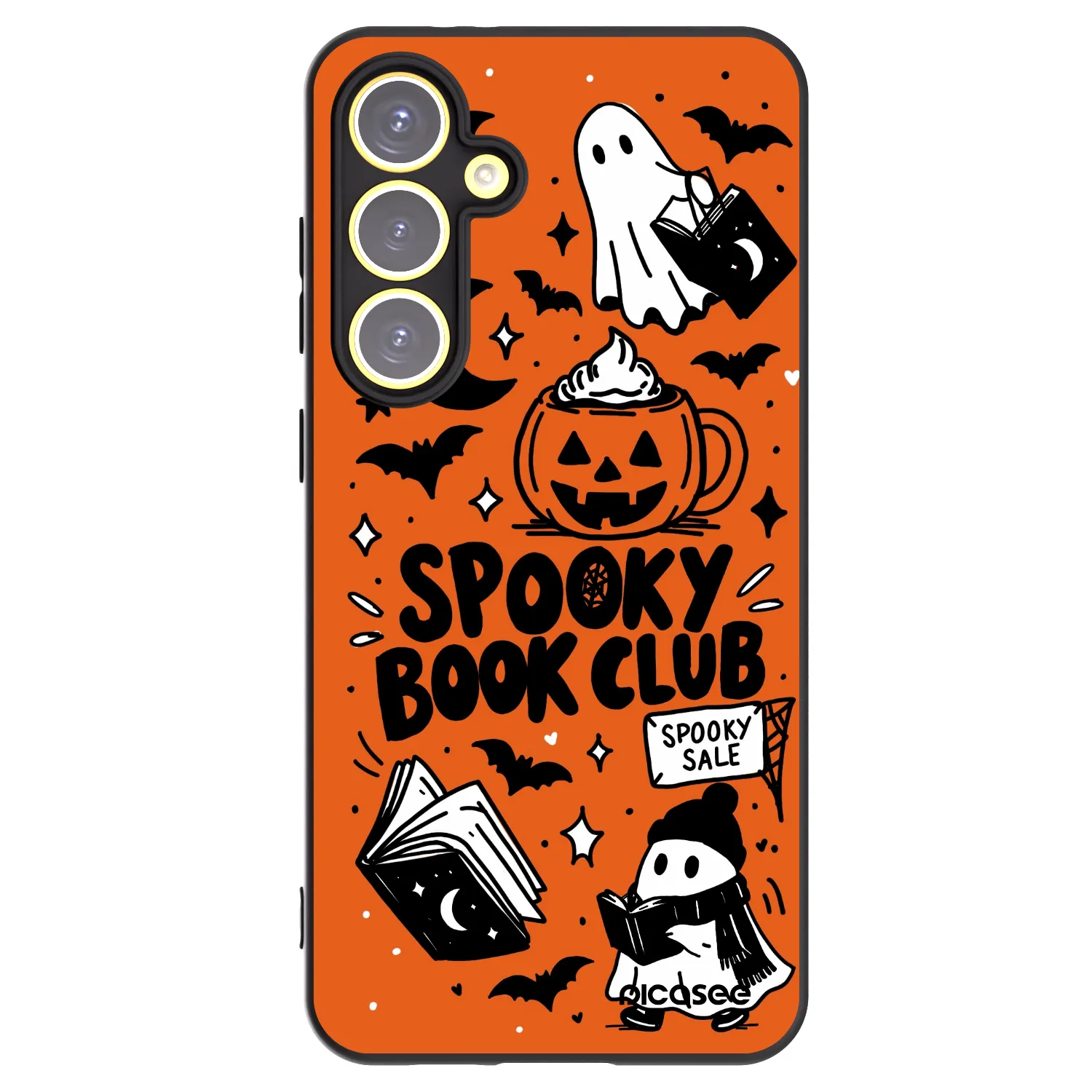 Picasee silikonski črni ovitek za Samsung Galaxy S24 FE S721B - Spooky book club
