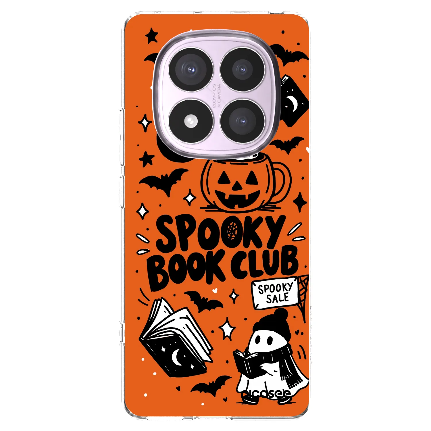 Picasee silikonski prozorni ovitek za Xiaomi Redmi Note 14 Pro 5G - Spooky book club