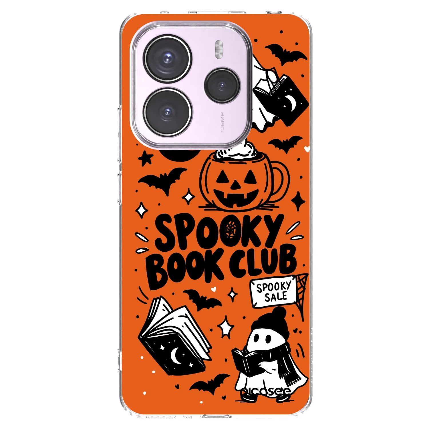 Picasee silikonski prozorni ovitek za Xiaomi Redmi Note 14 5G - Spooky book club