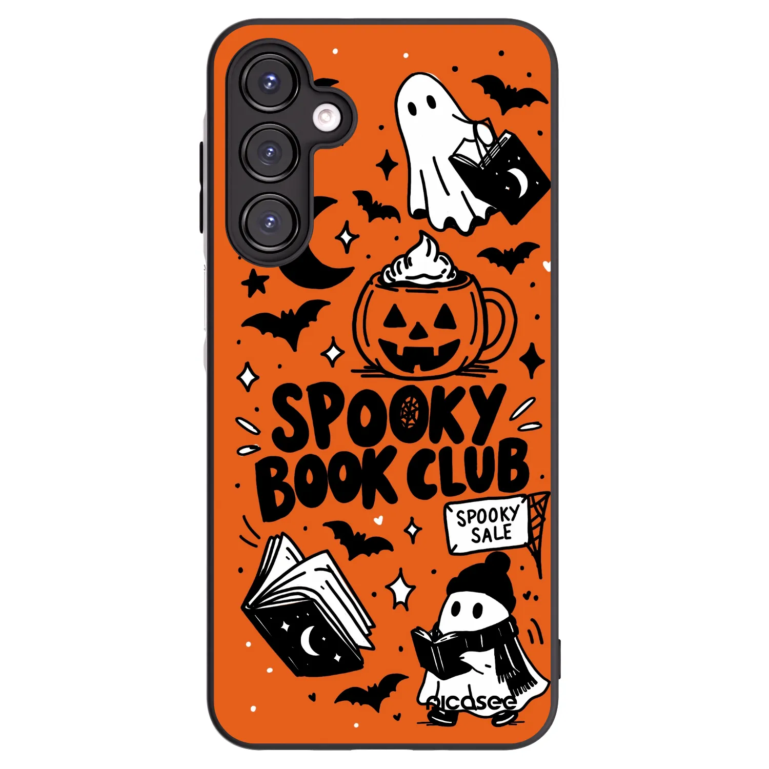 Picasee silikonski črni ovitek za Samsung Galaxy A16 5G - Spooky book club
