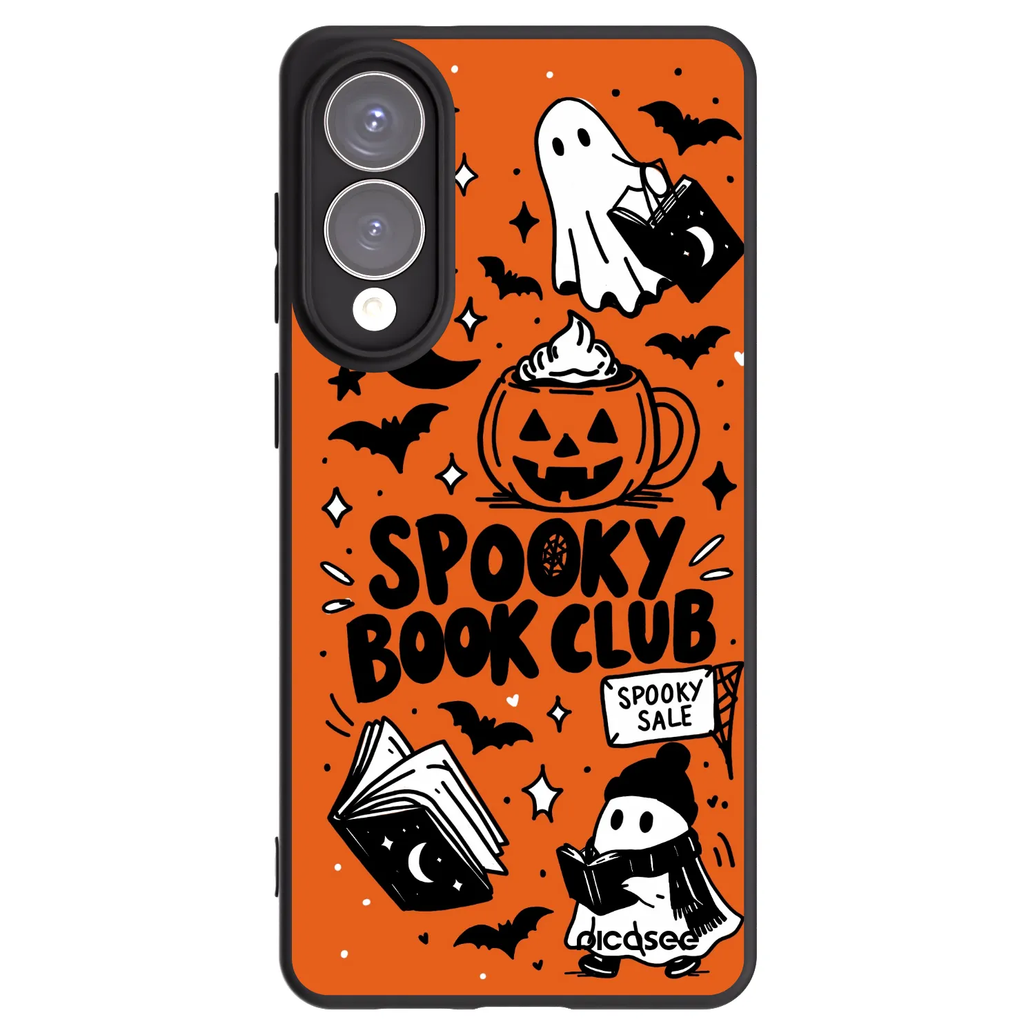 Picasee silikonski črni ovitek za Samsung Galaxy S25 Edge 5G - Spooky book club