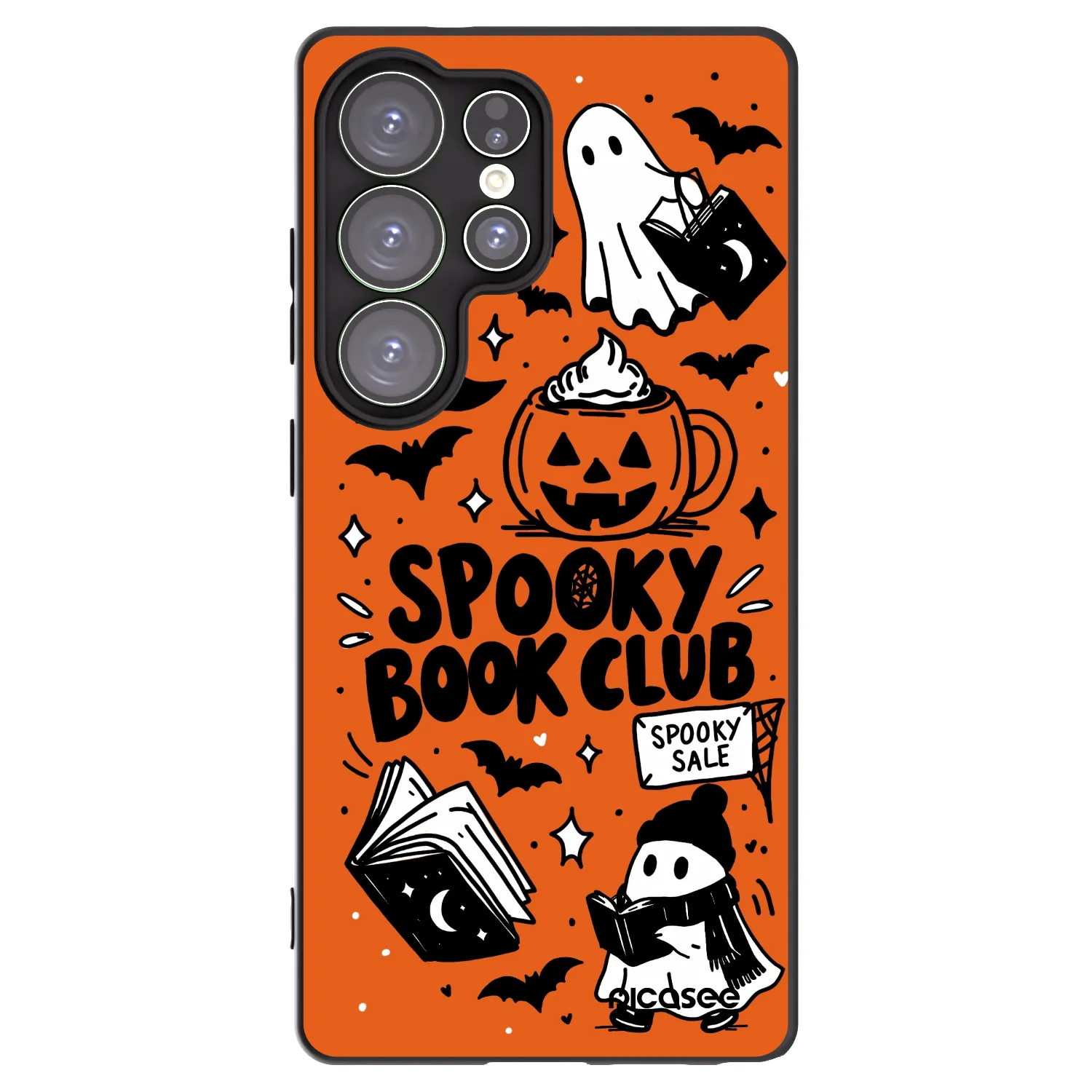 Picasee silikonski črni ovitek za Samsung Galaxy S25 Ultra 5G - Spooky book club