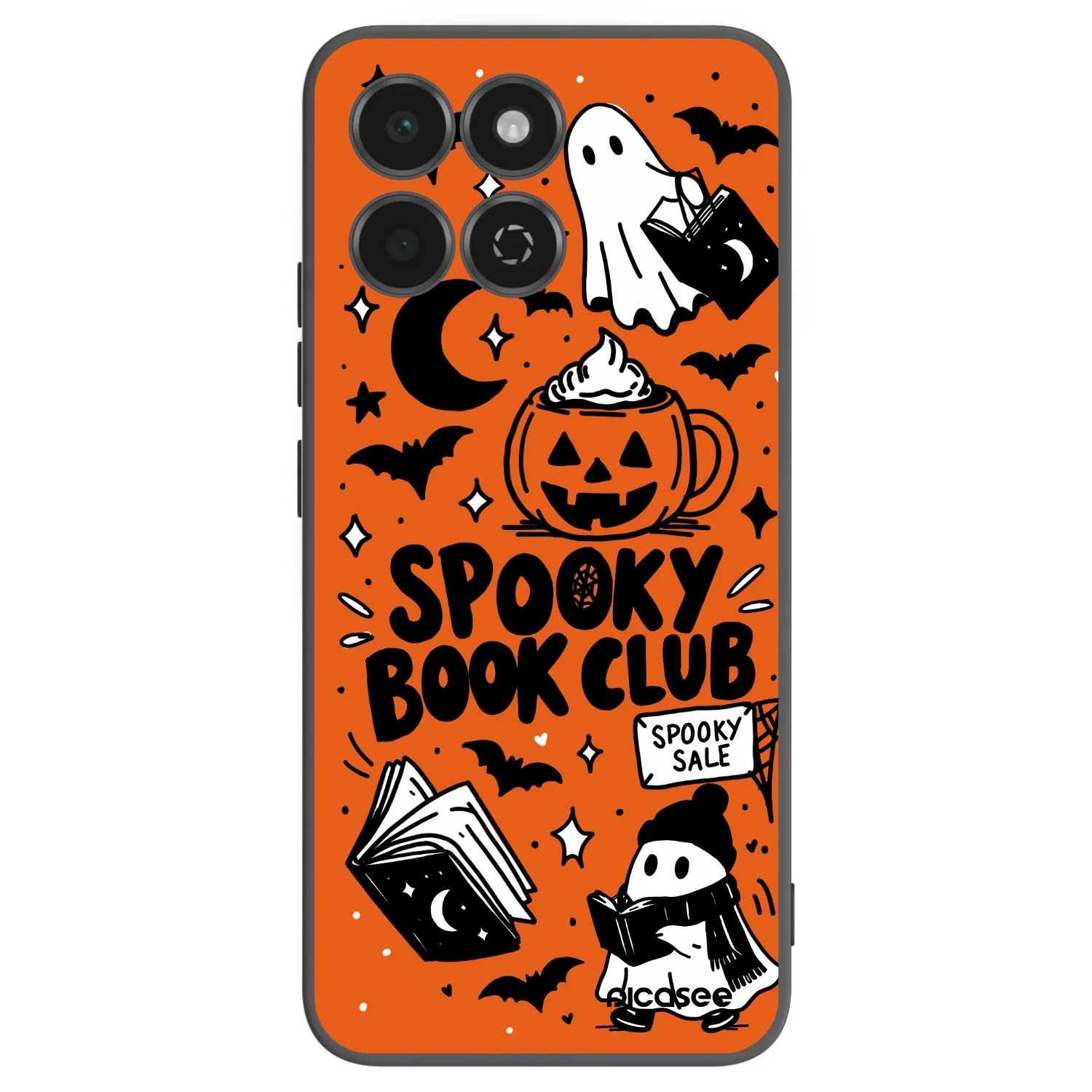 Picasee silikonski črni ovitek za Honor 200 Smart 5G - Spooky book club