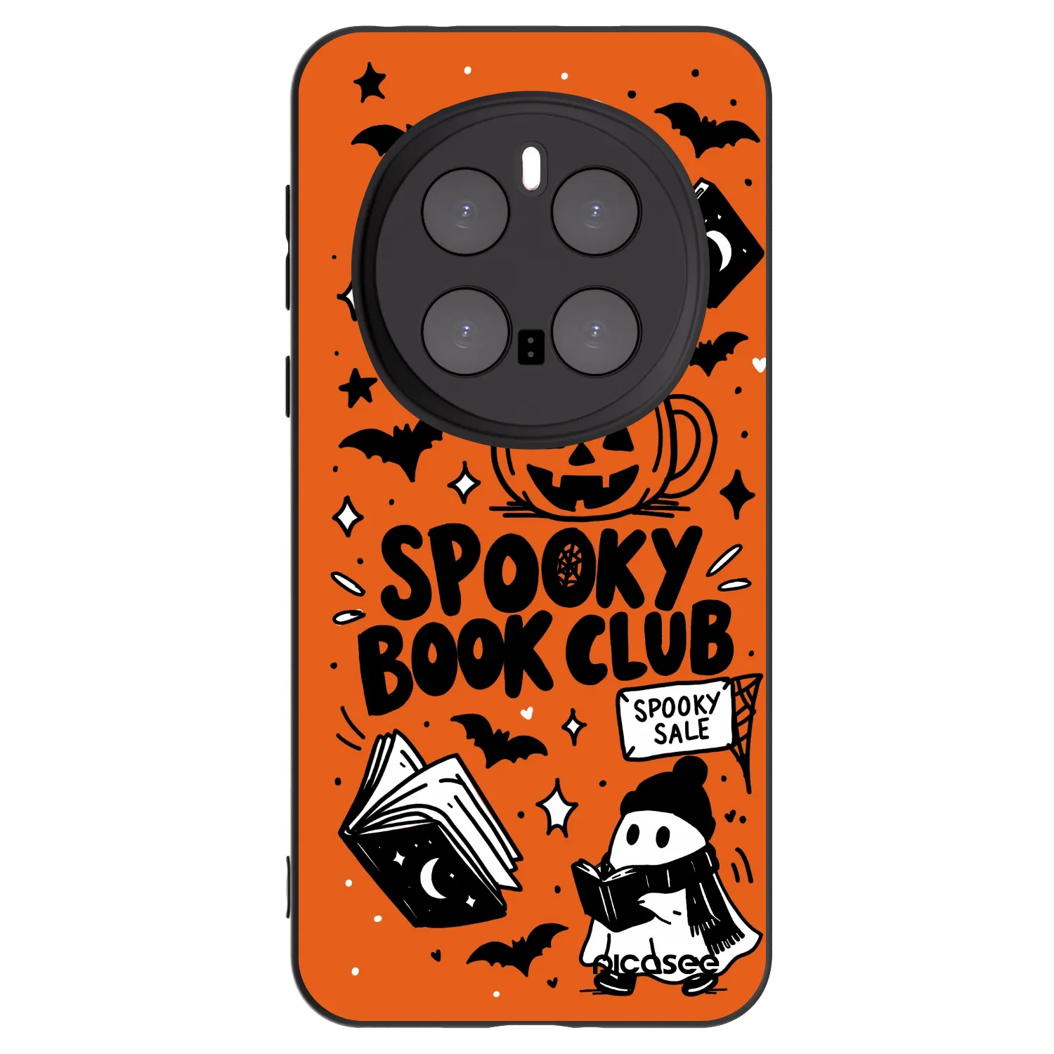 Picasee silikonski črni ovitek za Honor Magic7 Pro 5G - Spooky book club
