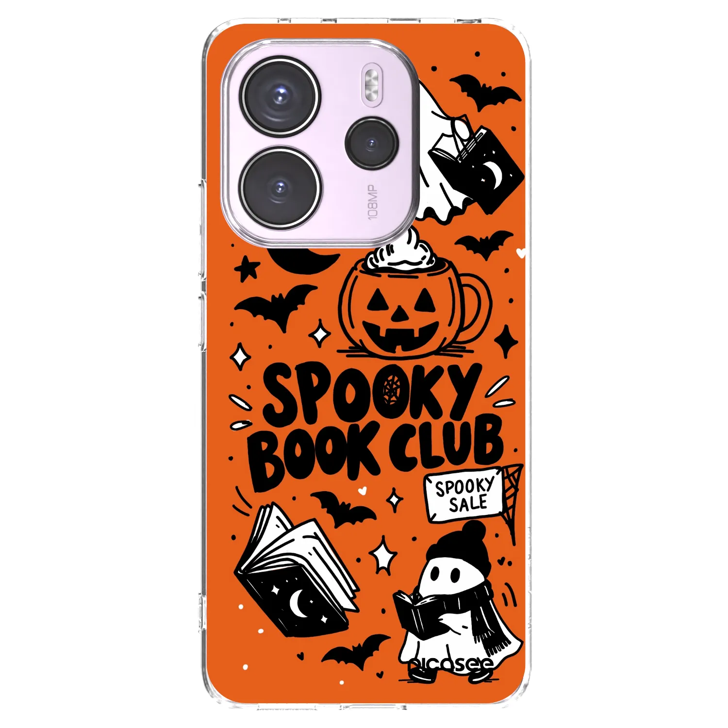 Picasee silikonski prozorni ovitek za Xiaomi Redmi Note 14 4G - Spooky book club