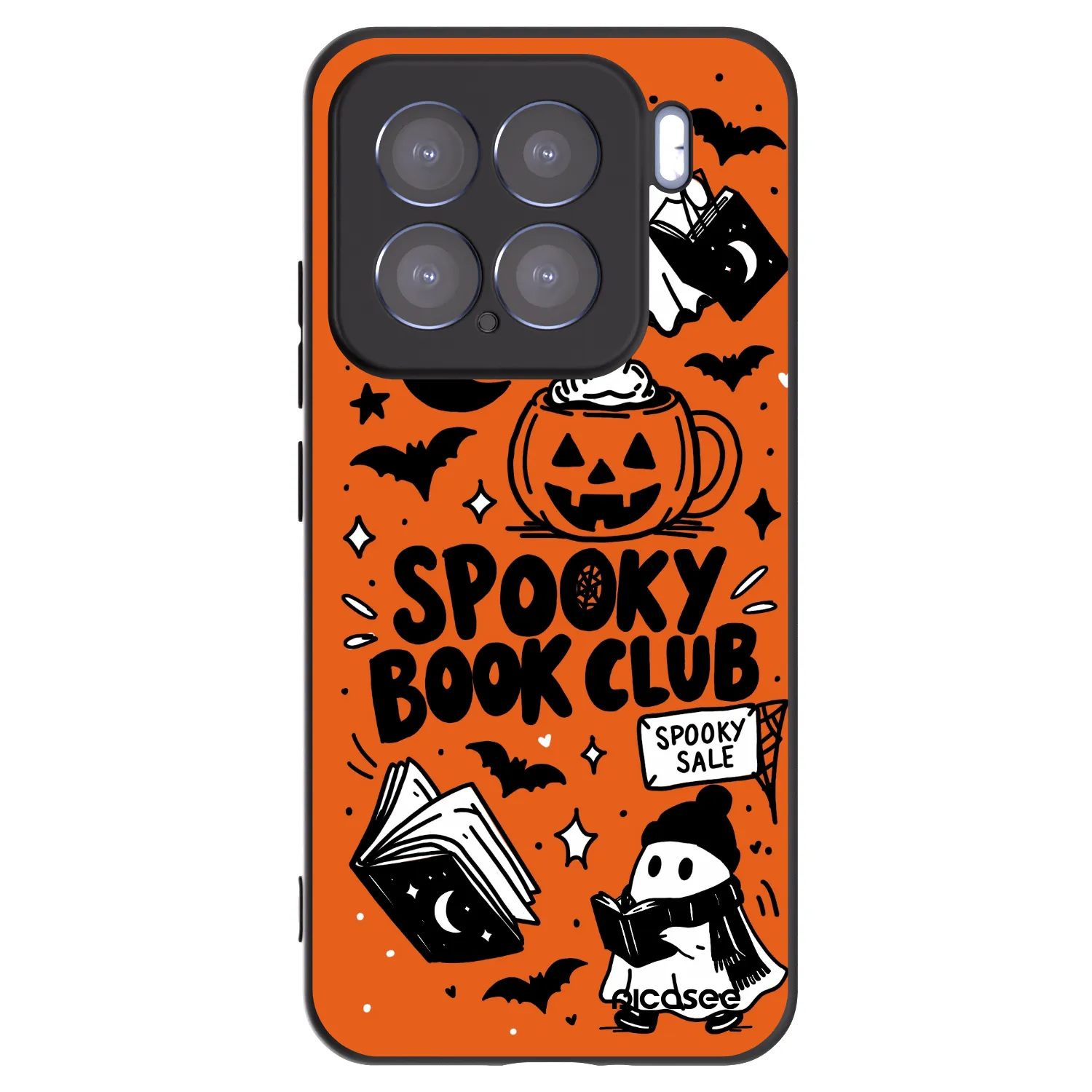 Picasee silikonski črni ovitek za Xiaomi 15 - Spooky book club