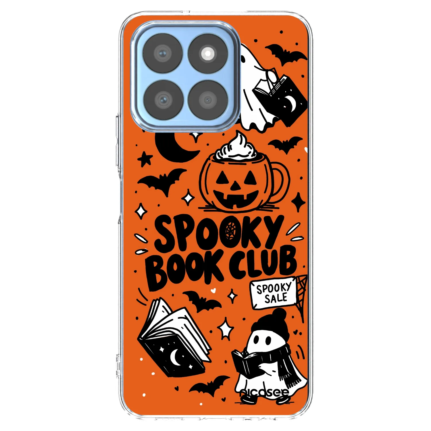 Picasee silikonski prozorni ovitek za Honor X8c - Spooky book club