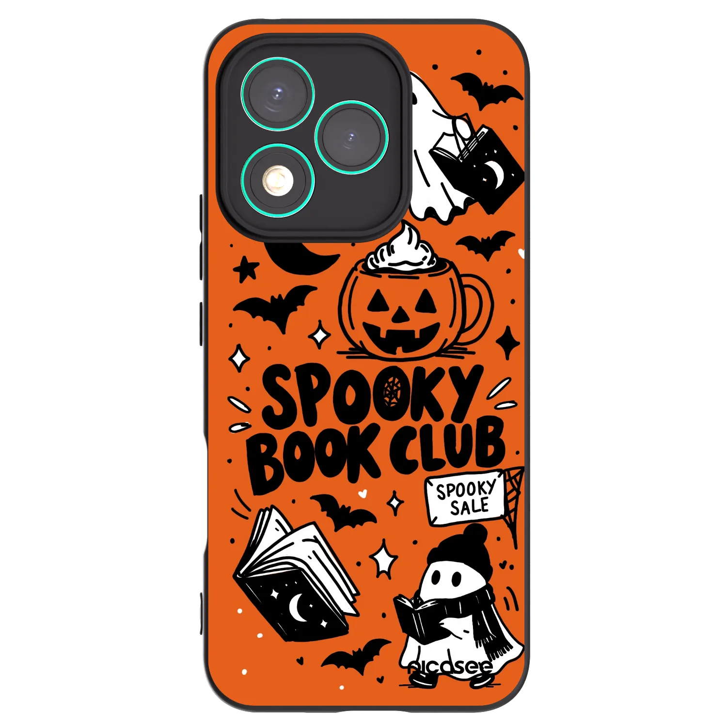 Picasee silikonski črni ovitek za Honor 400 Lite 5G - Spooky book club