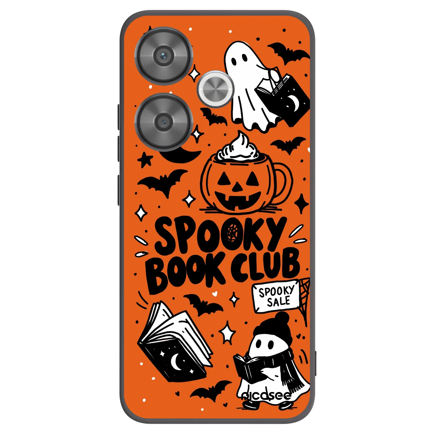 Picasee silikonski črni ovitek za Xiaomi Poco F6 - Spooky book club
