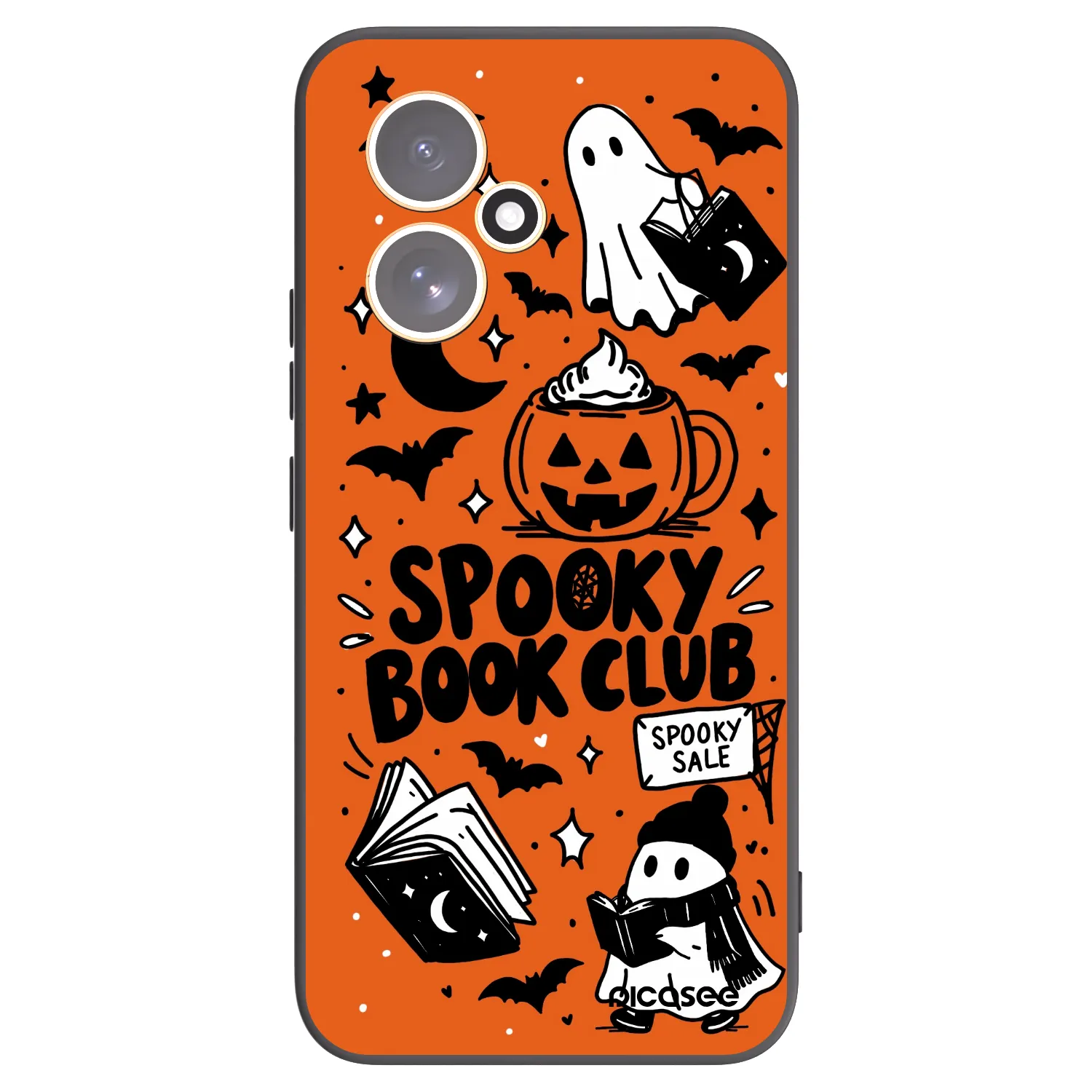 Picasee silikonski črni ovitek za Honor 400 5G - Spooky book club